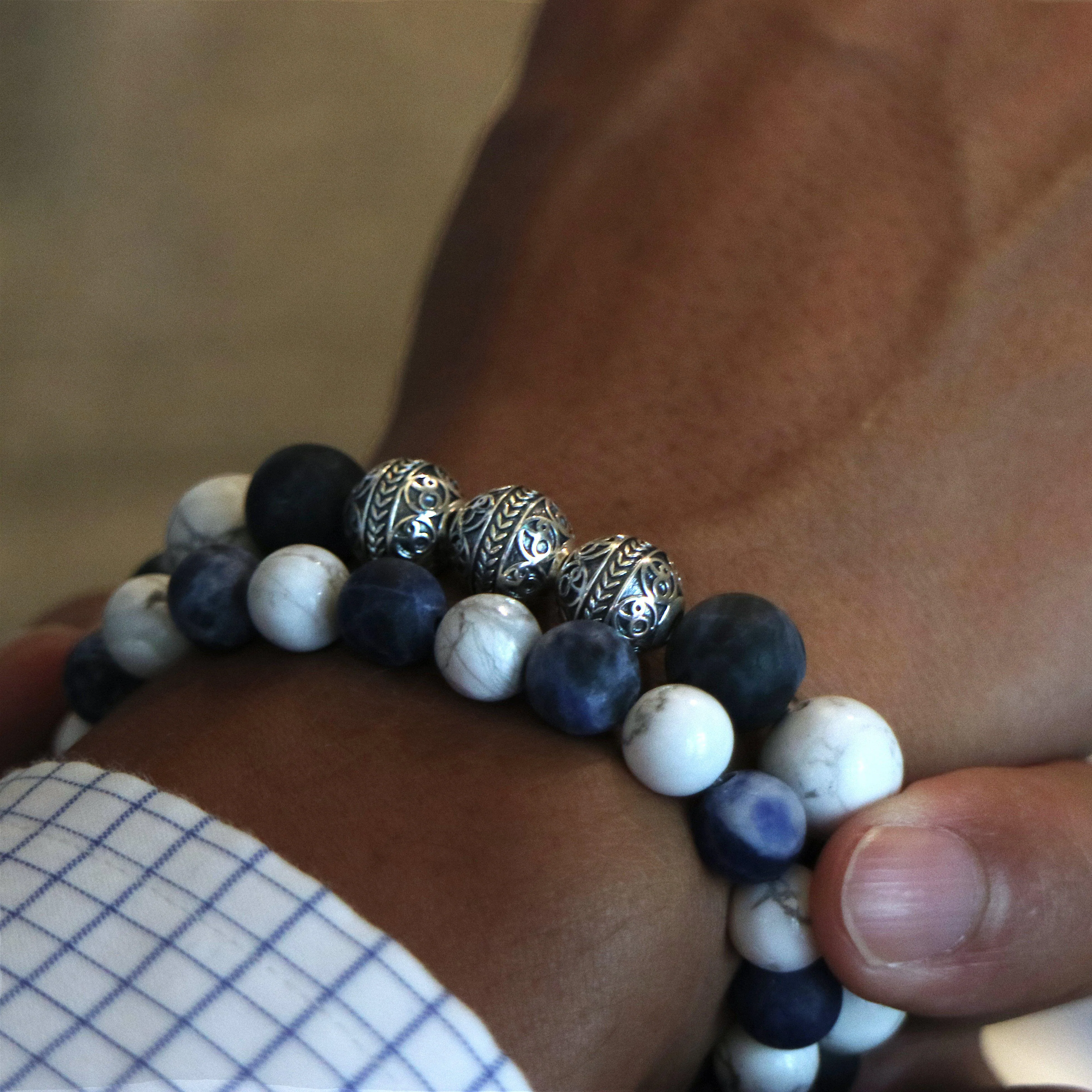 Aciers | Classic Silver Beaded Bracelet - Image 4