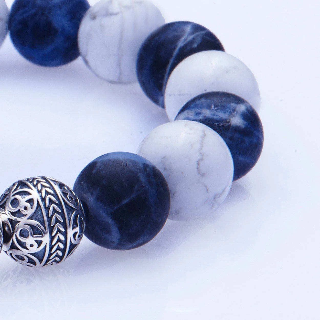 Aciers | Classic Silver Beaded Bracelet - Image 8