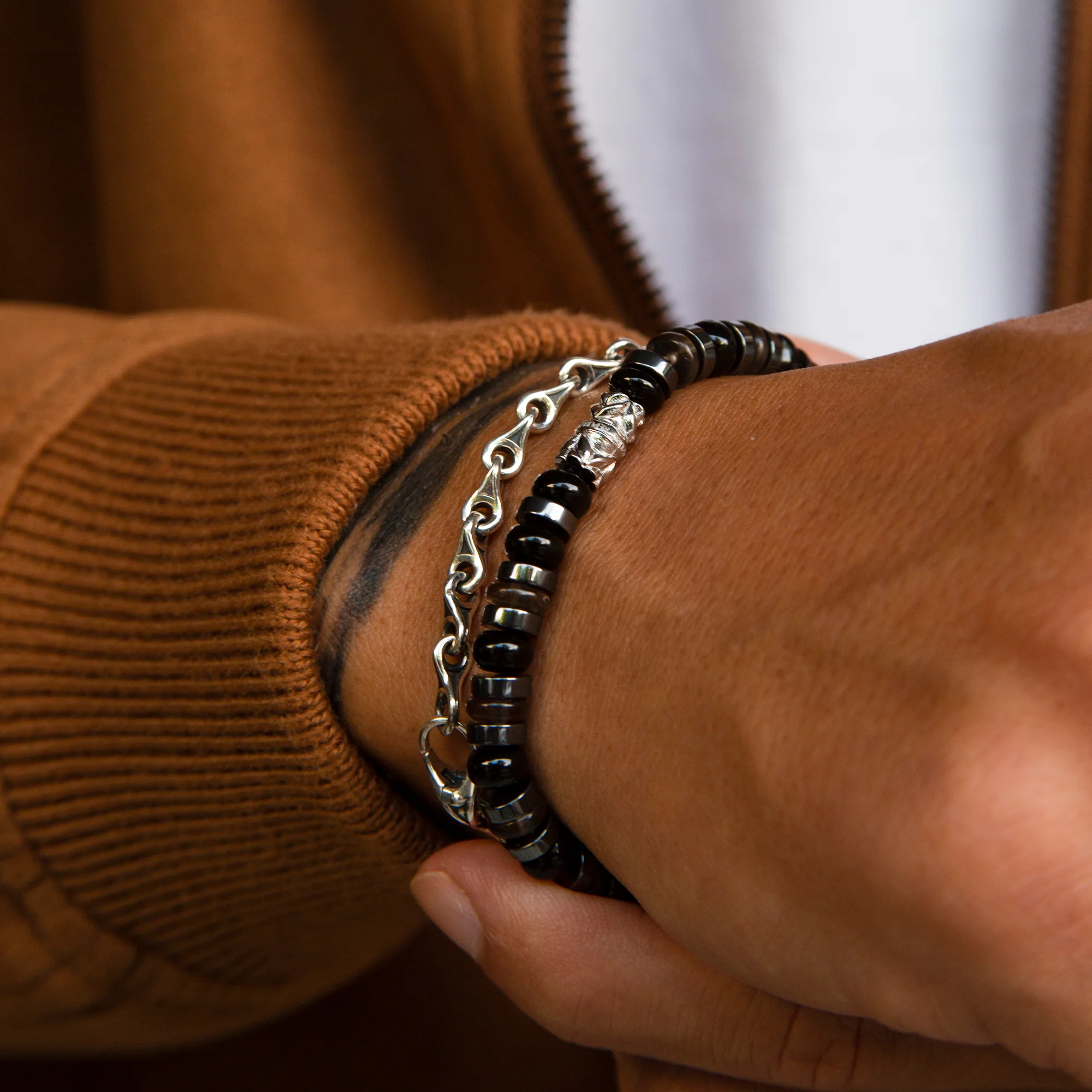 Adelaide | Onyx, Quartz Beaded Bracelet - Image 3