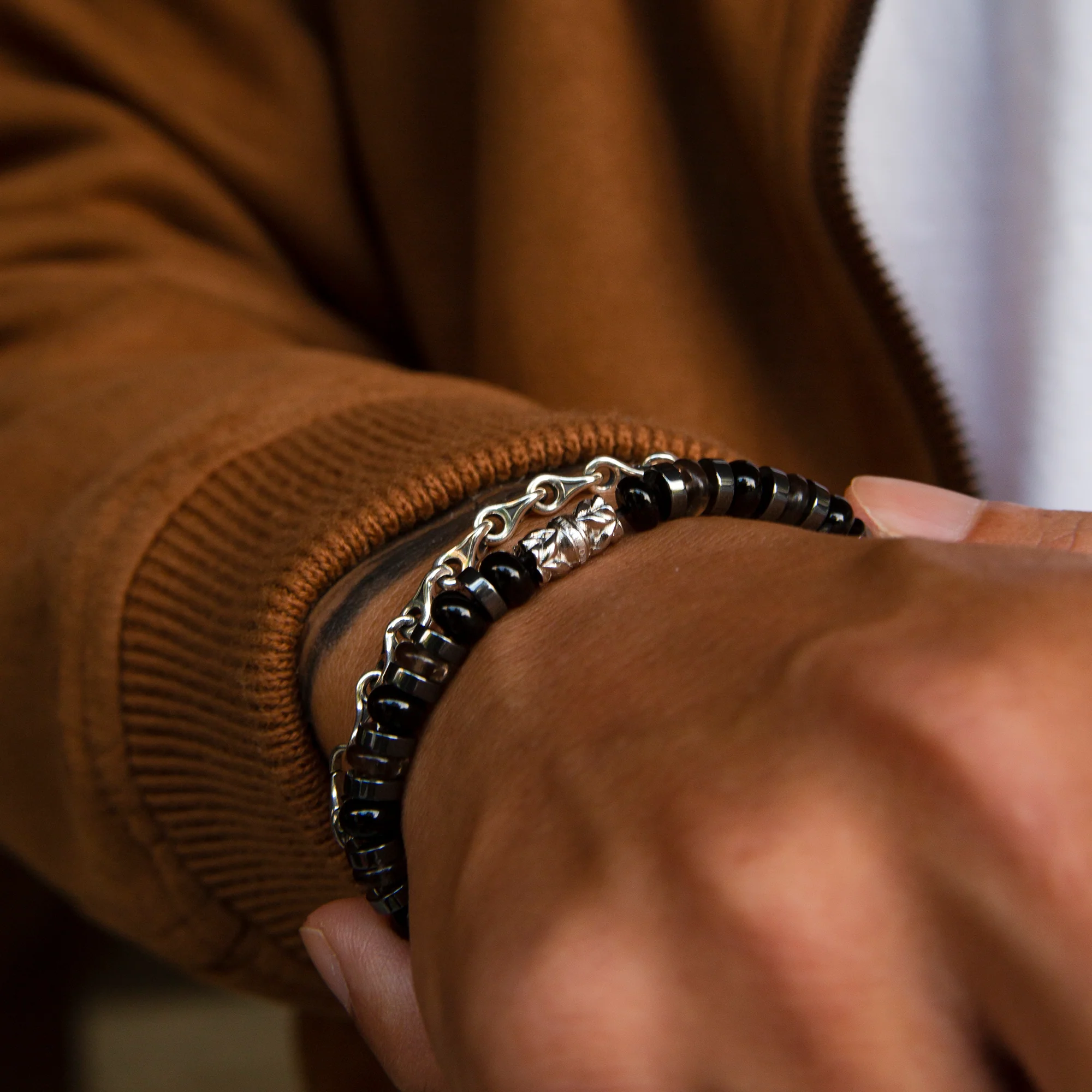 Adelaide | Onyx, Quartz Beaded Bracelet - Image 4