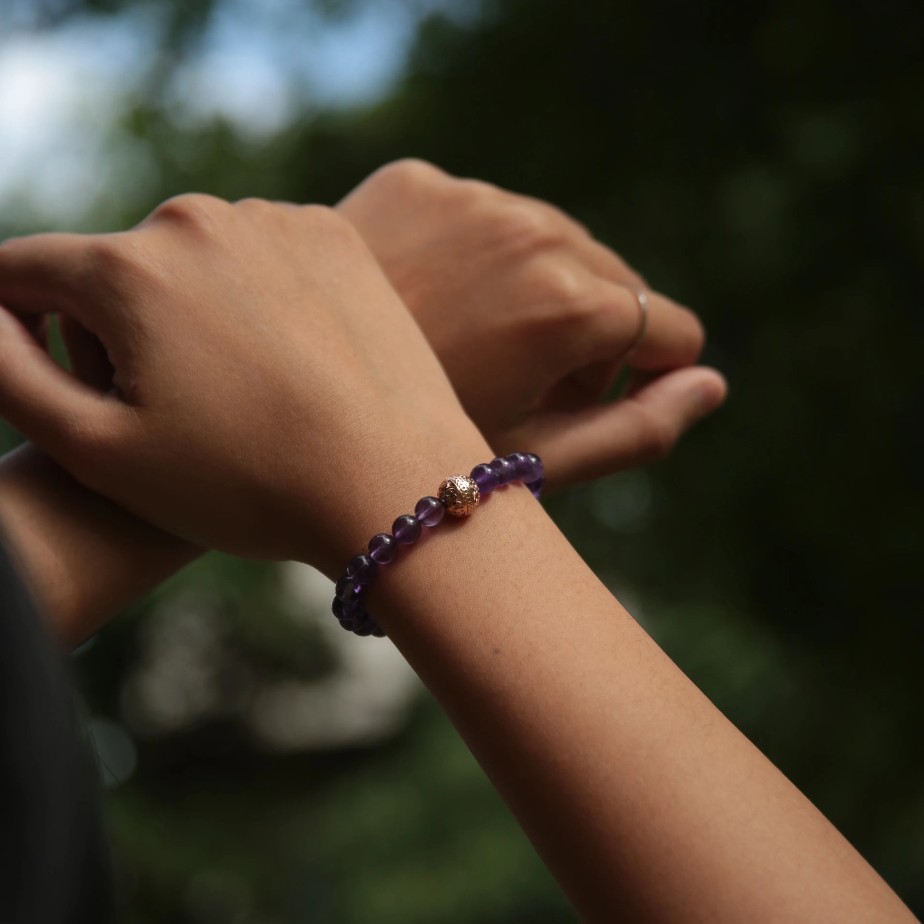 Amethyst Rose Gold Bracelet - Image 4