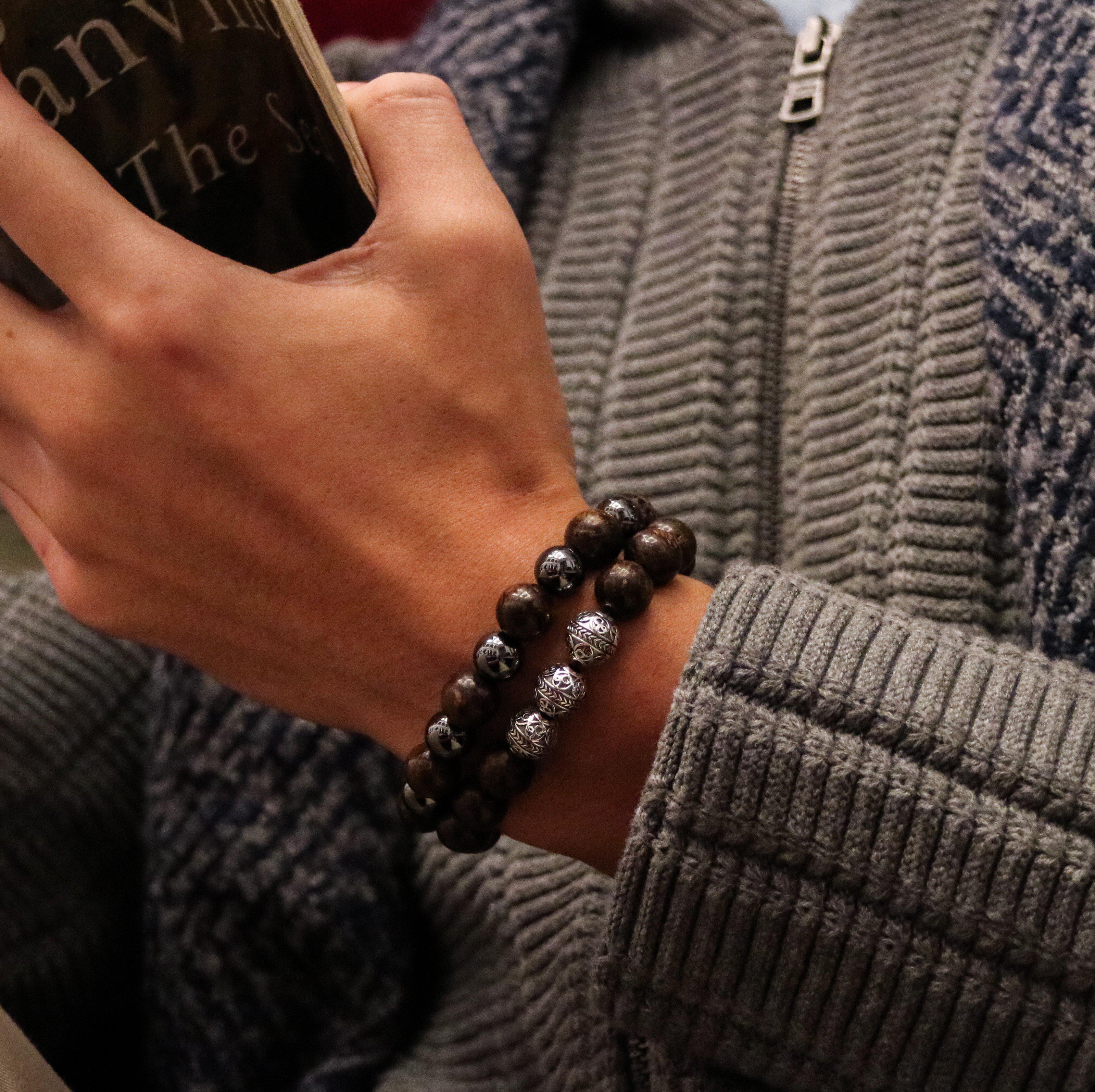 Apollo | Classic Silver Beaded Bracelet - Image 4