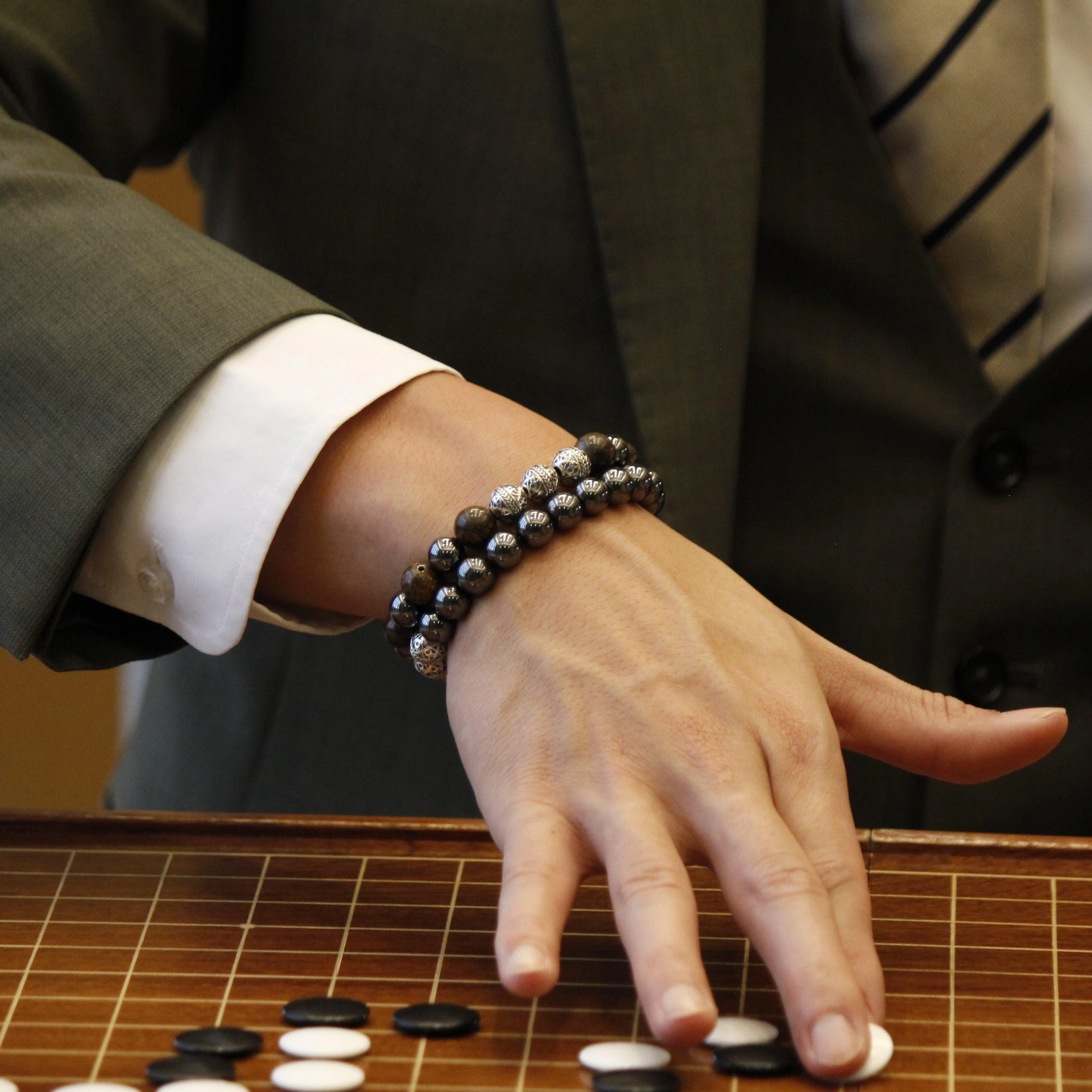 Apollo | Classic Silver Beaded Bracelet - Image 7