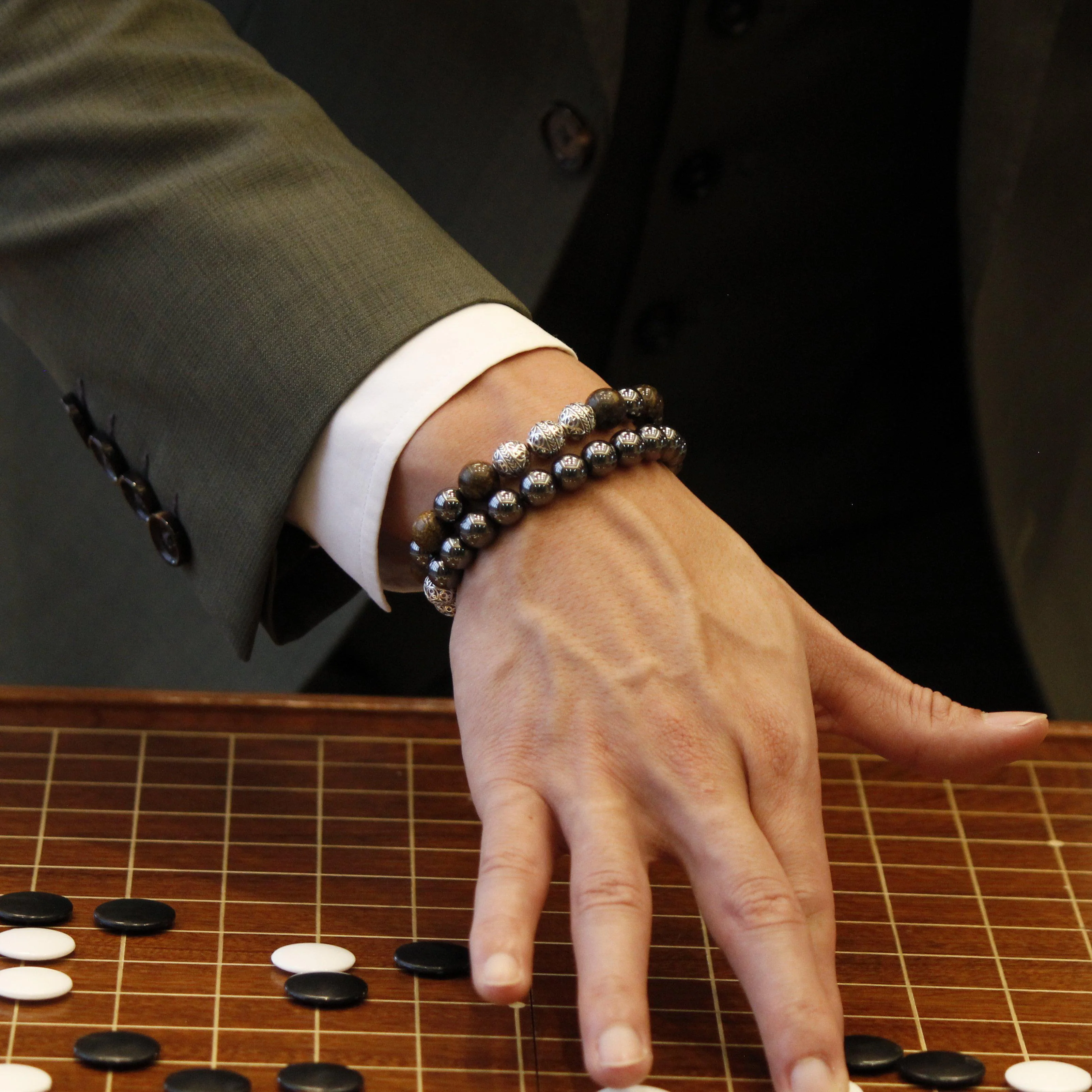 Apollo | Classic Silver Beaded Bracelet - Image 8
