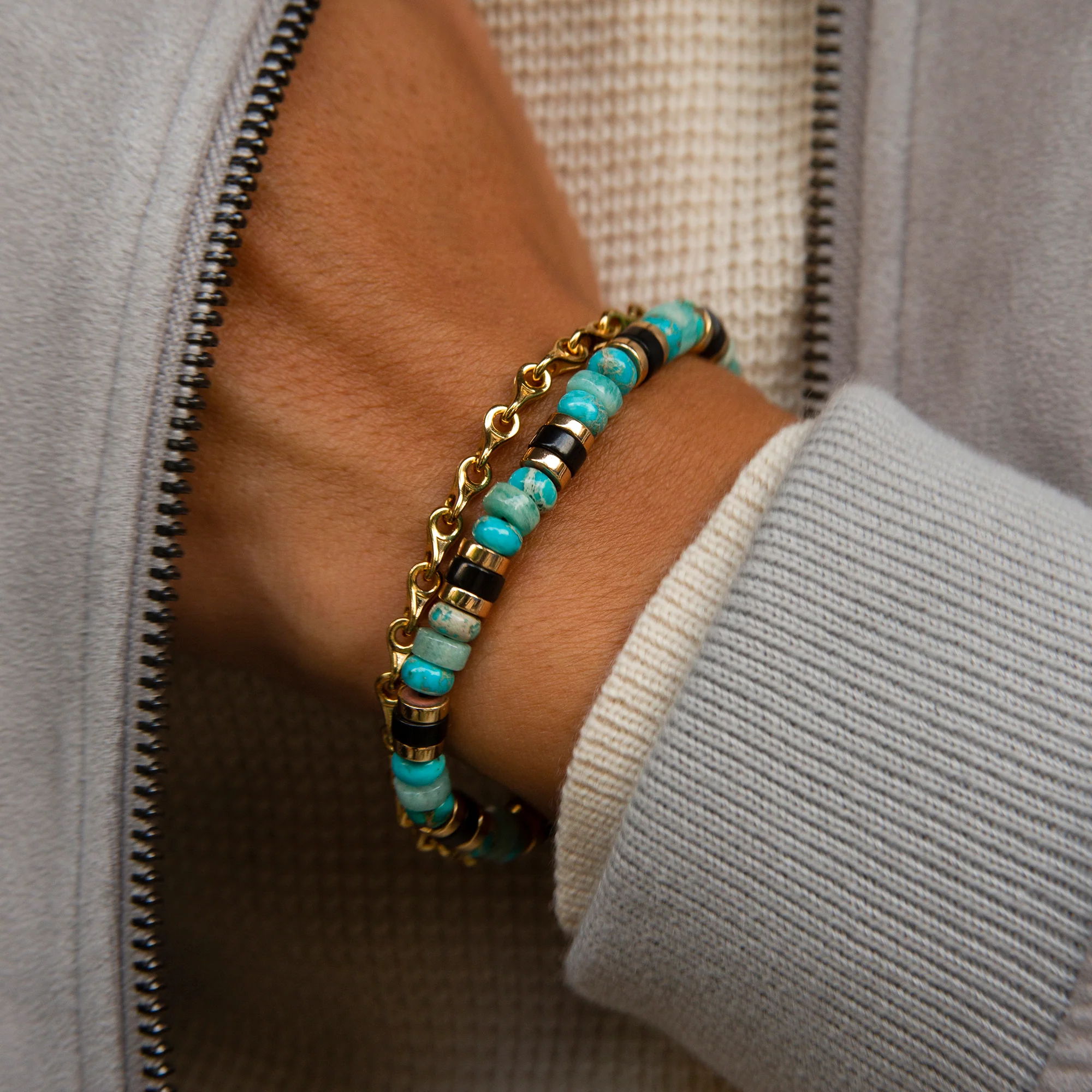 Bora | Turquoise Beaded Bracelet - Image 3