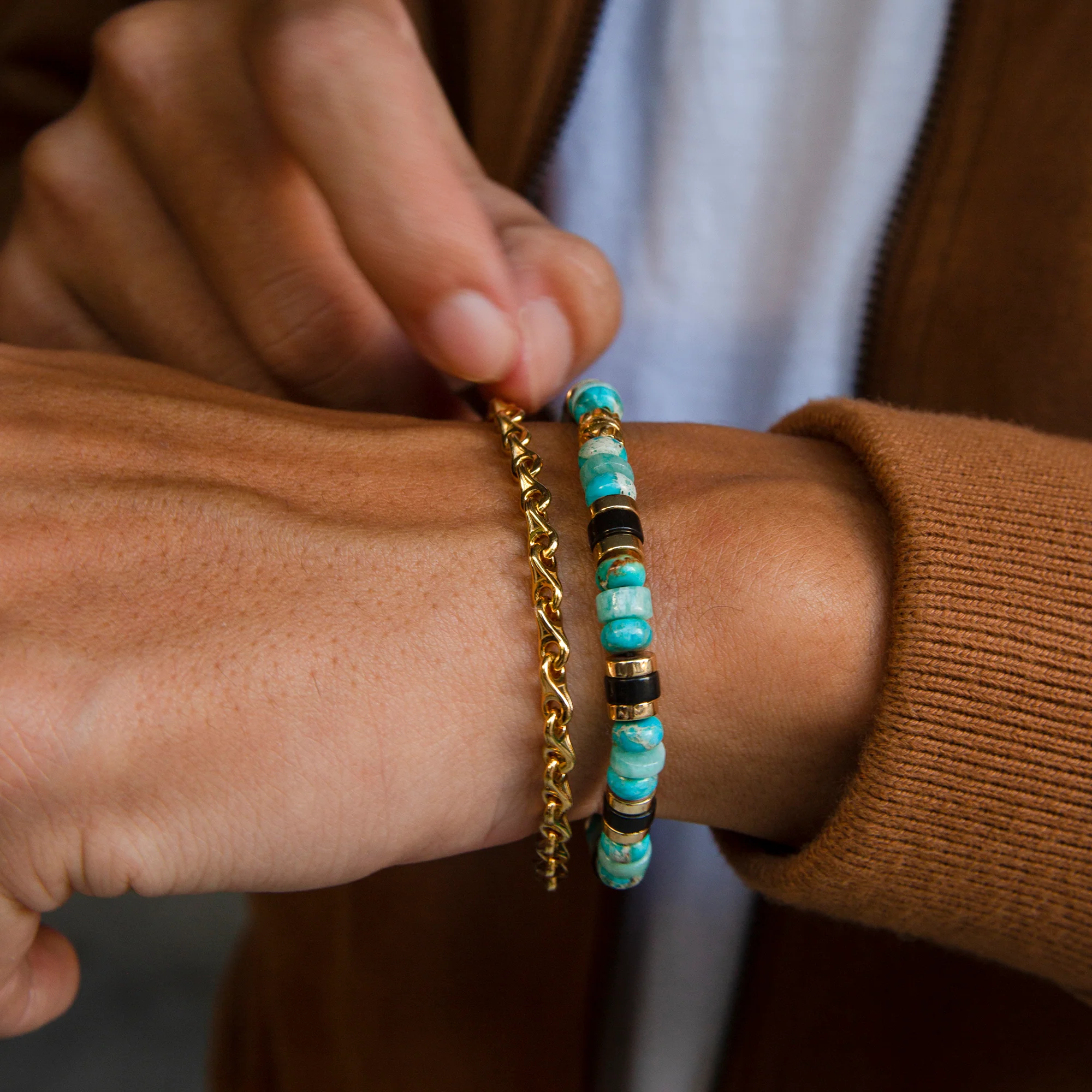 Bora | Turquoise Beaded Bracelet - Image 4
