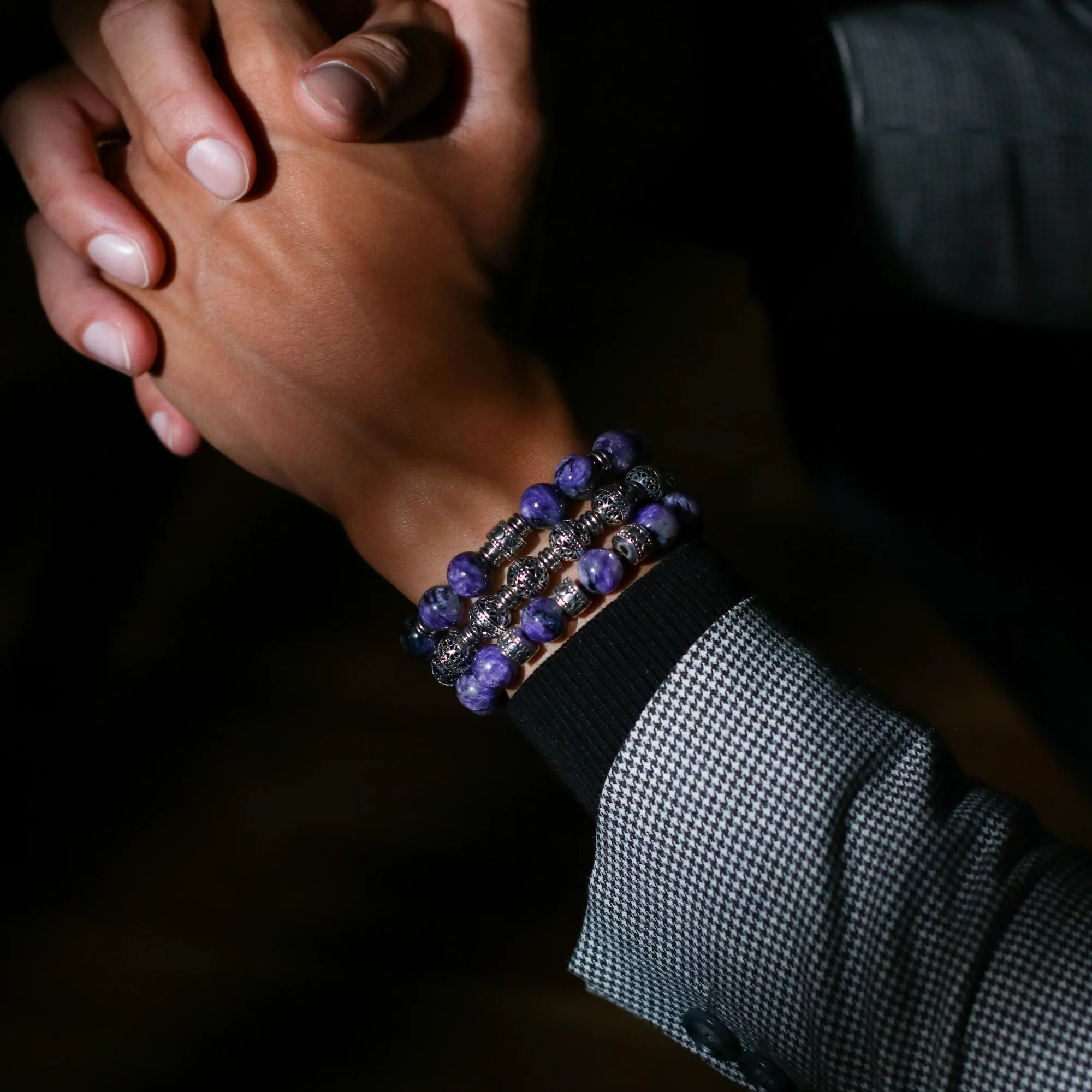 Stainless Steel Spacer Third Eye Chakra Bracelet - Image 5
