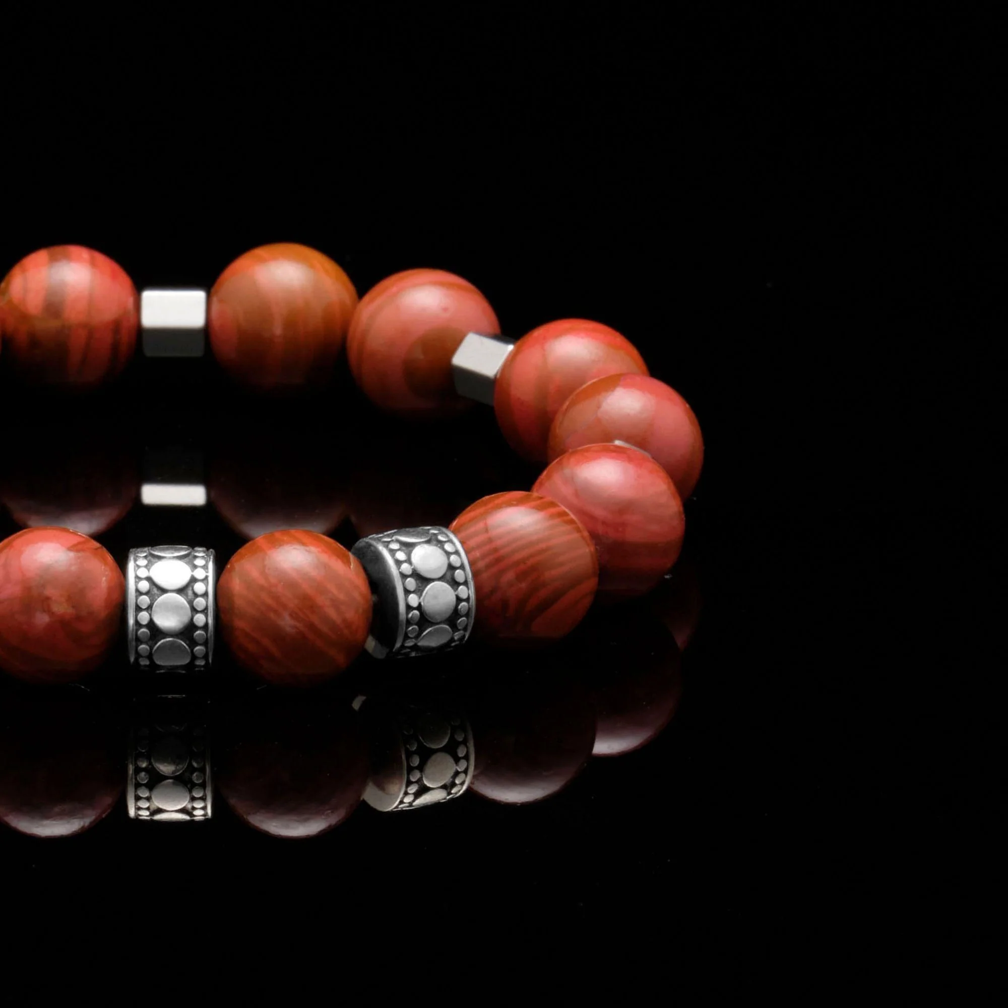 Silver Spacer Root Chakra Bracelet - Image 2