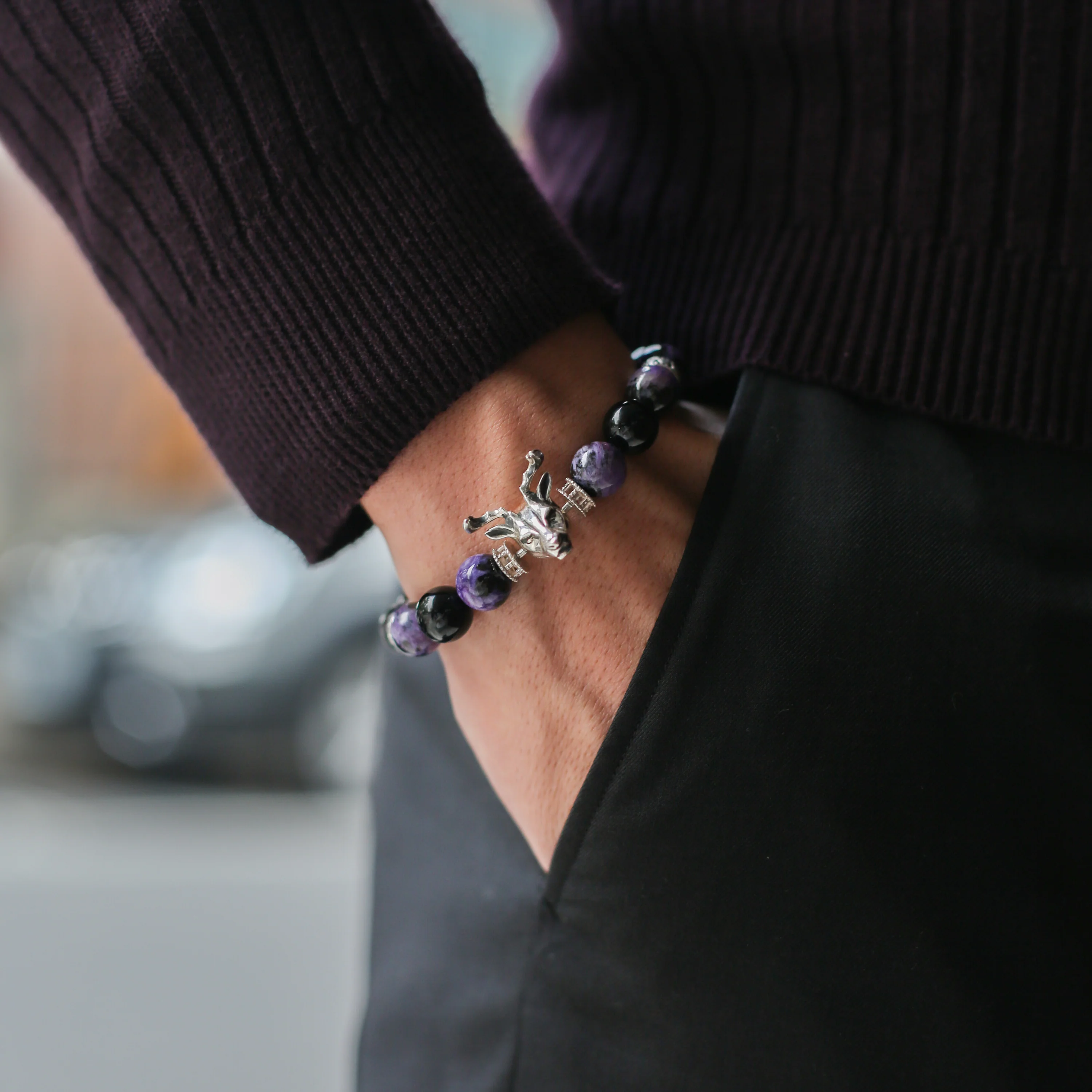Sterling Silver Beaded Bracelet (Chain Only, without charm) - Image 13