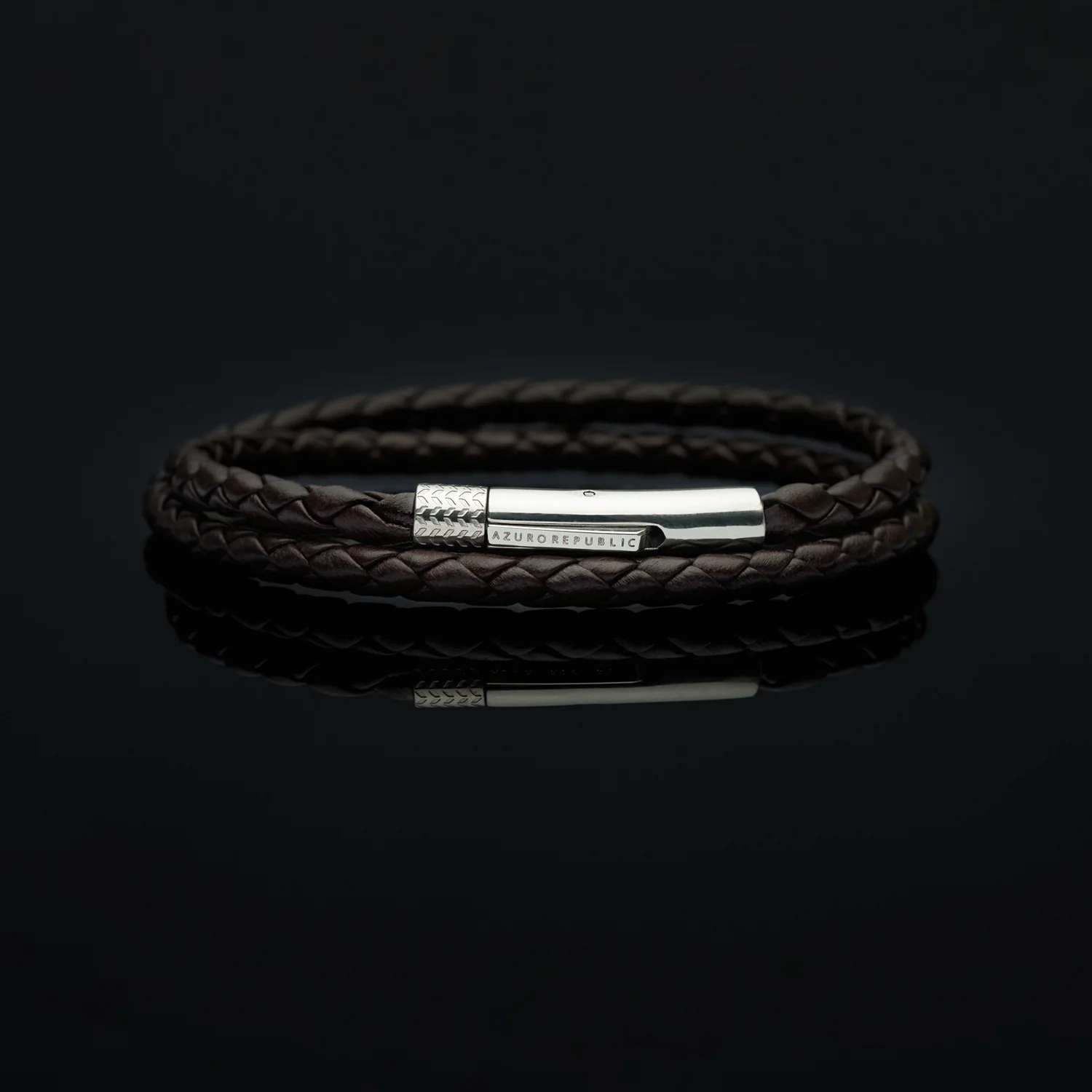 Dark Brown Leather Wrap Bracelet