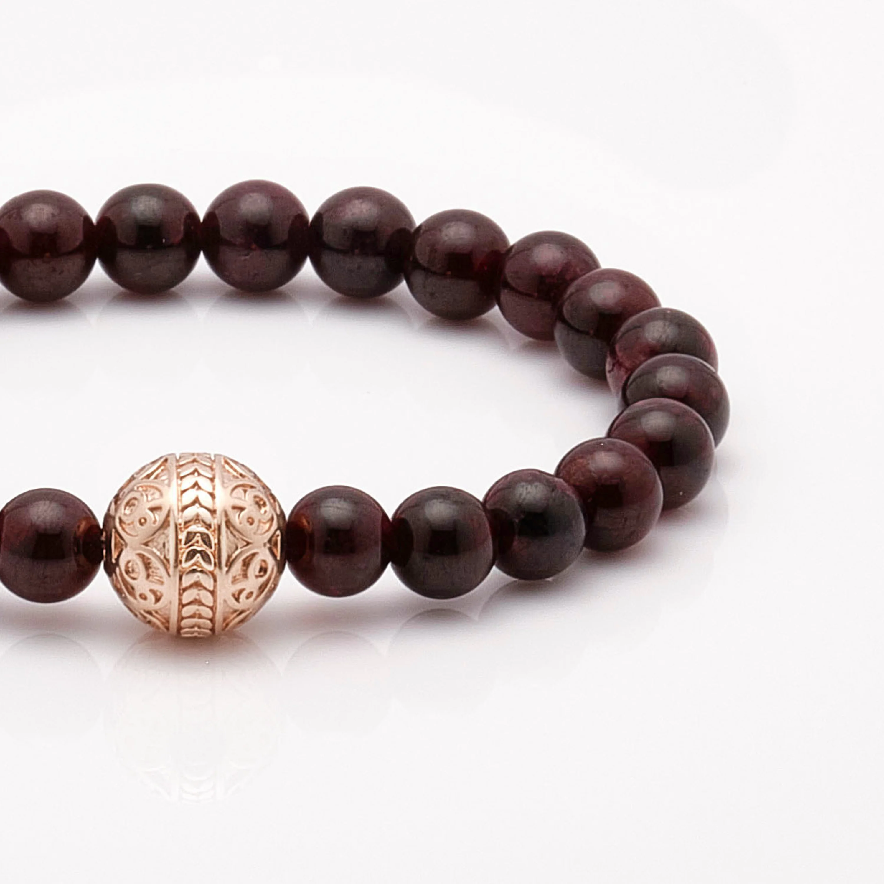 Garnet Rose Gold Bracelet - Image 5