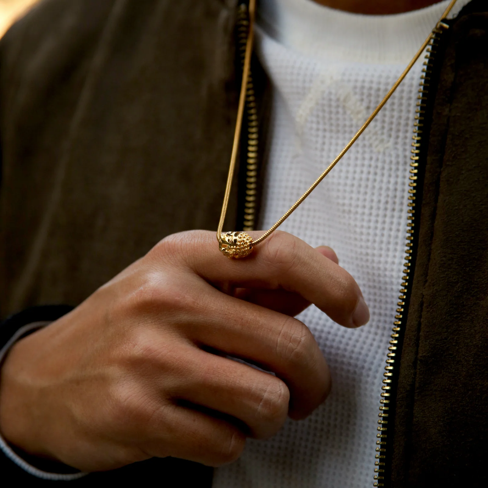 Buddha Necklace with Snake Chain - Image 2