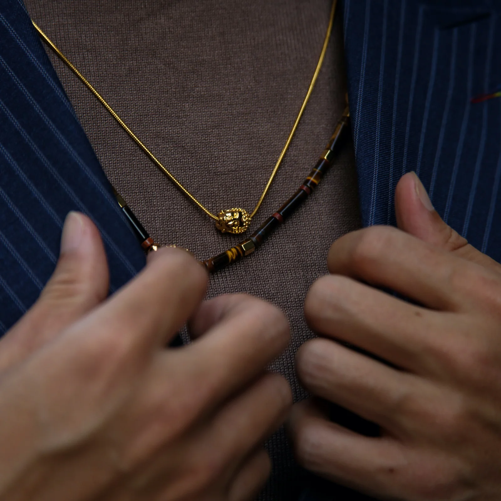 Buddha Necklace with Snake Chain - Image 3