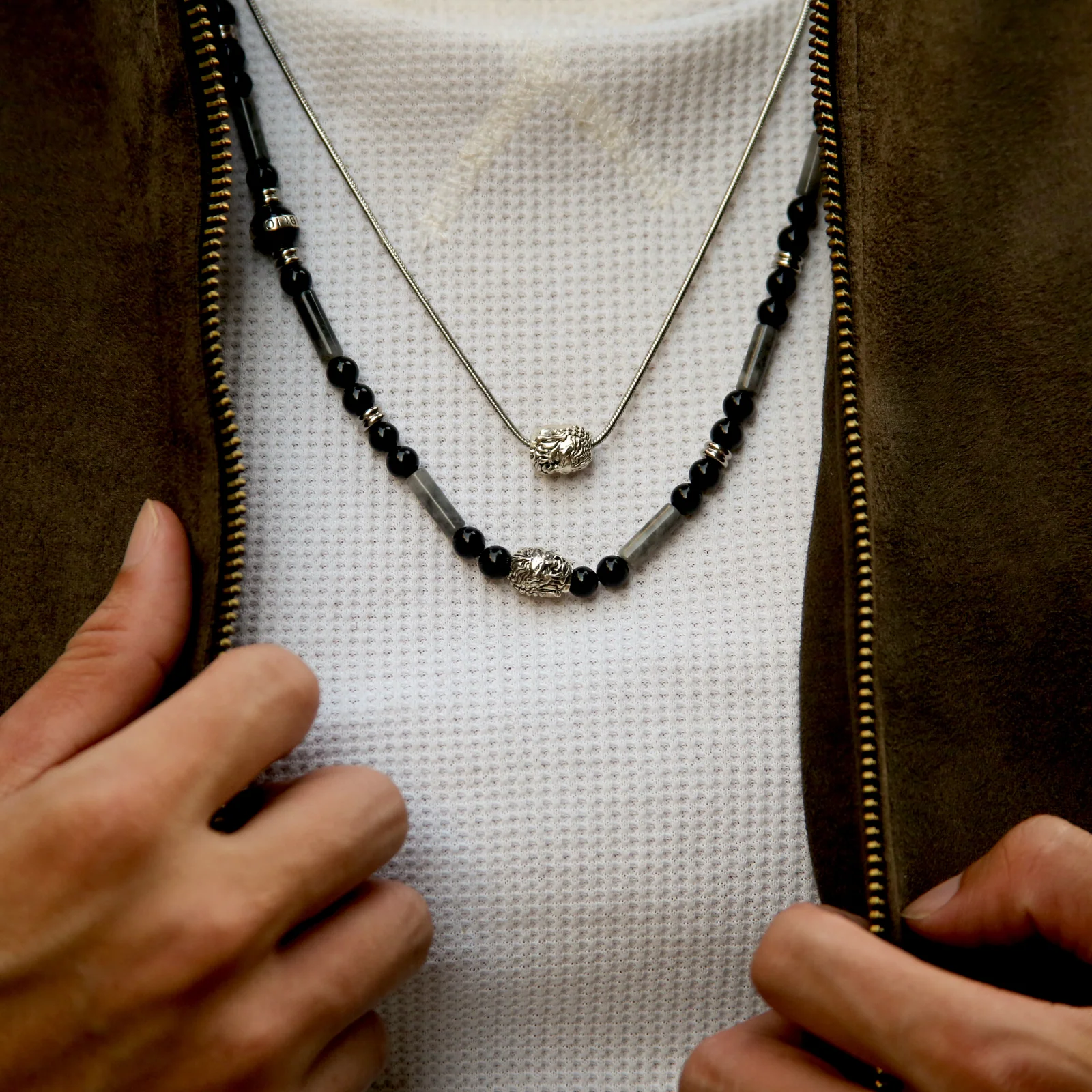 Buddha Necklace with Snake Chain - Image 4