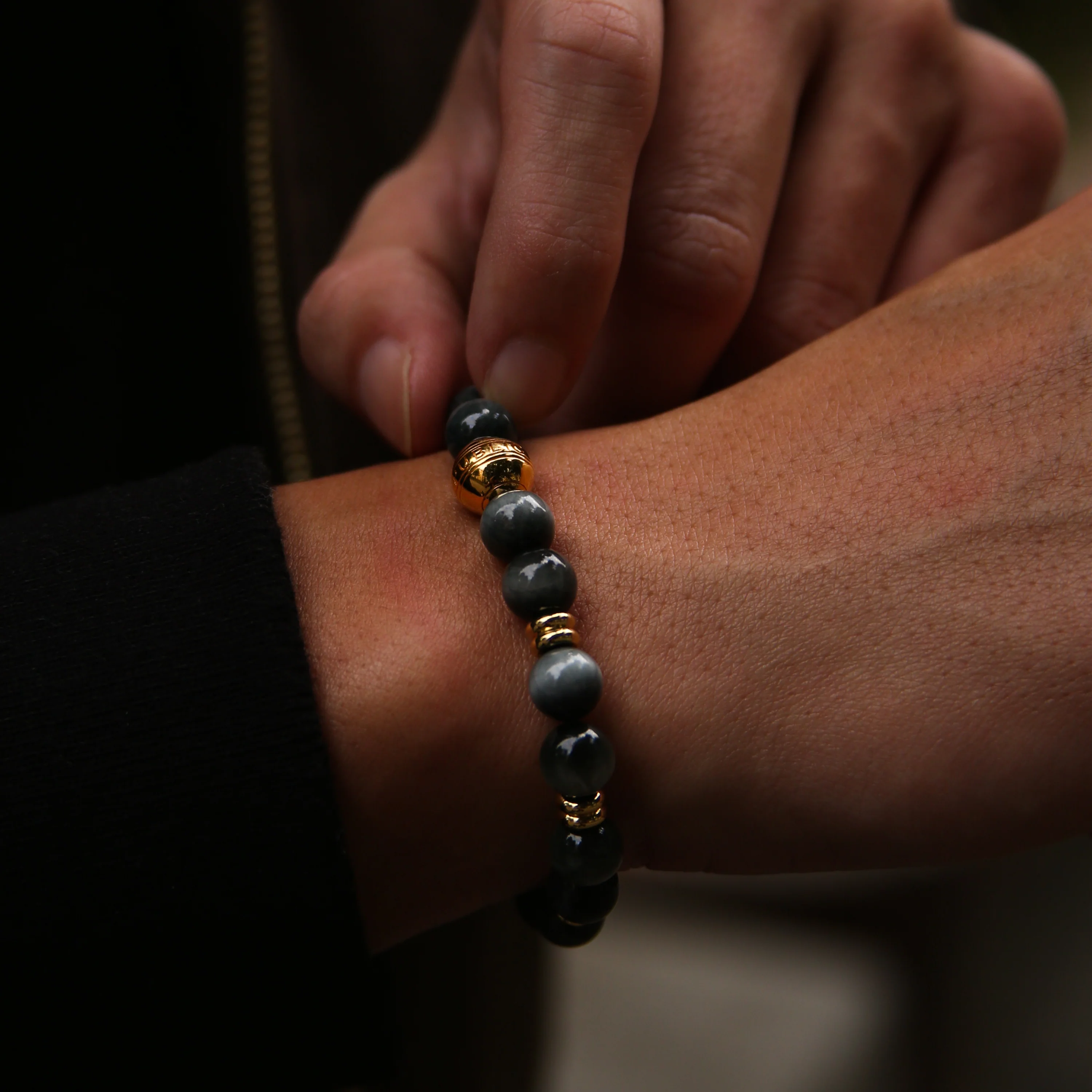 Gold Hawk Eye Chakra Bracelet - Image 2