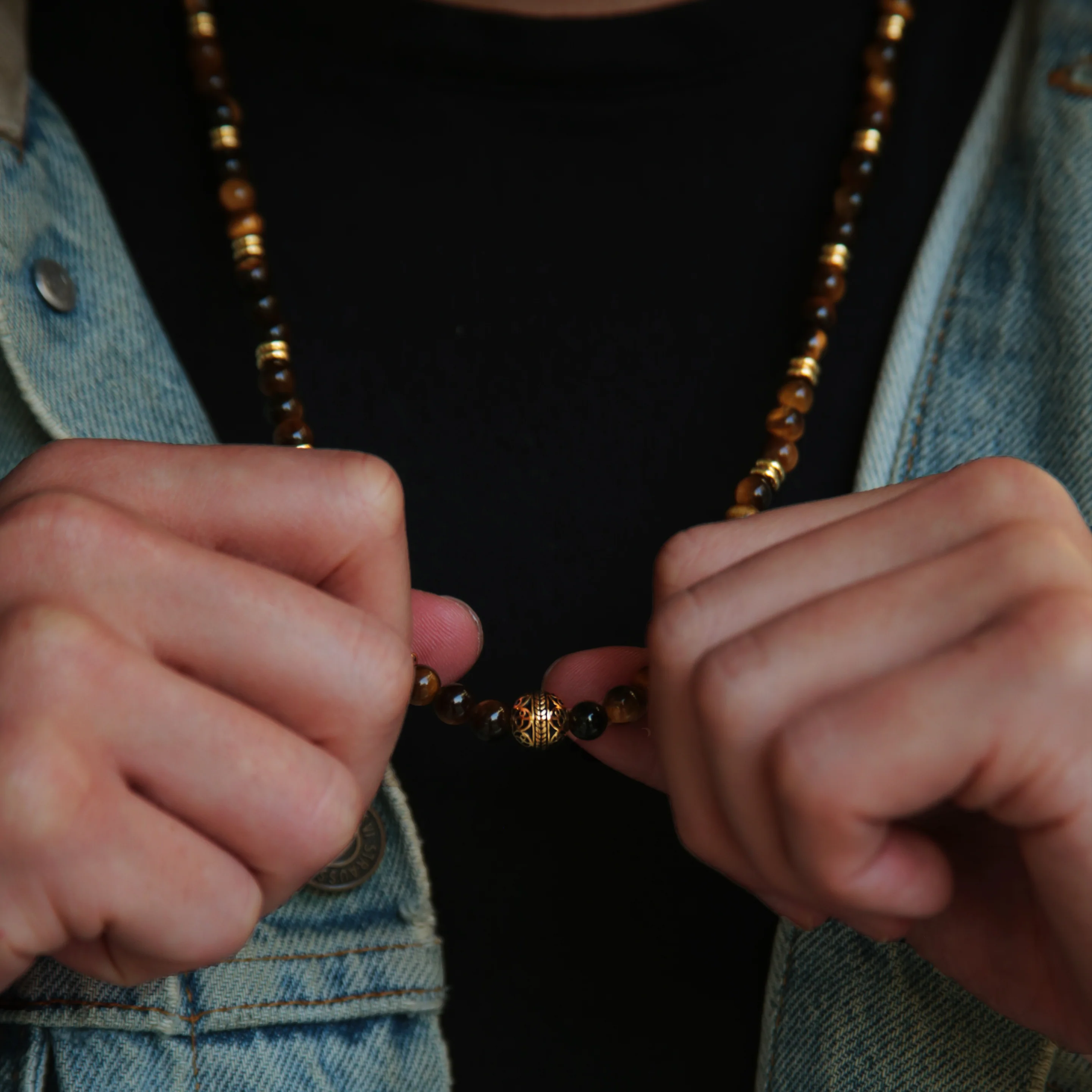 Gold Tiger Eye Crystal Necklace - Image 2