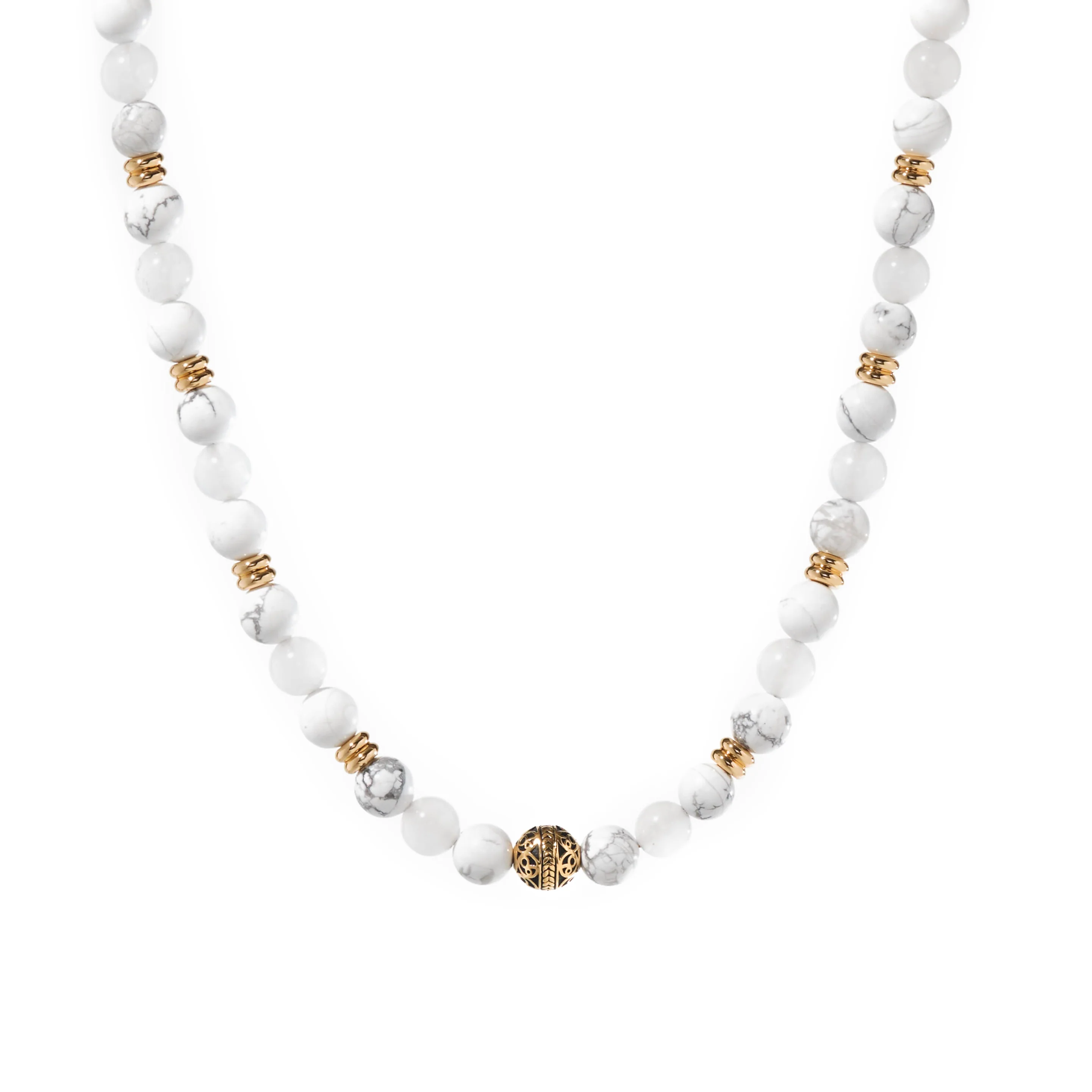 White Jade, Howlite Crystal Necklace - Image 4