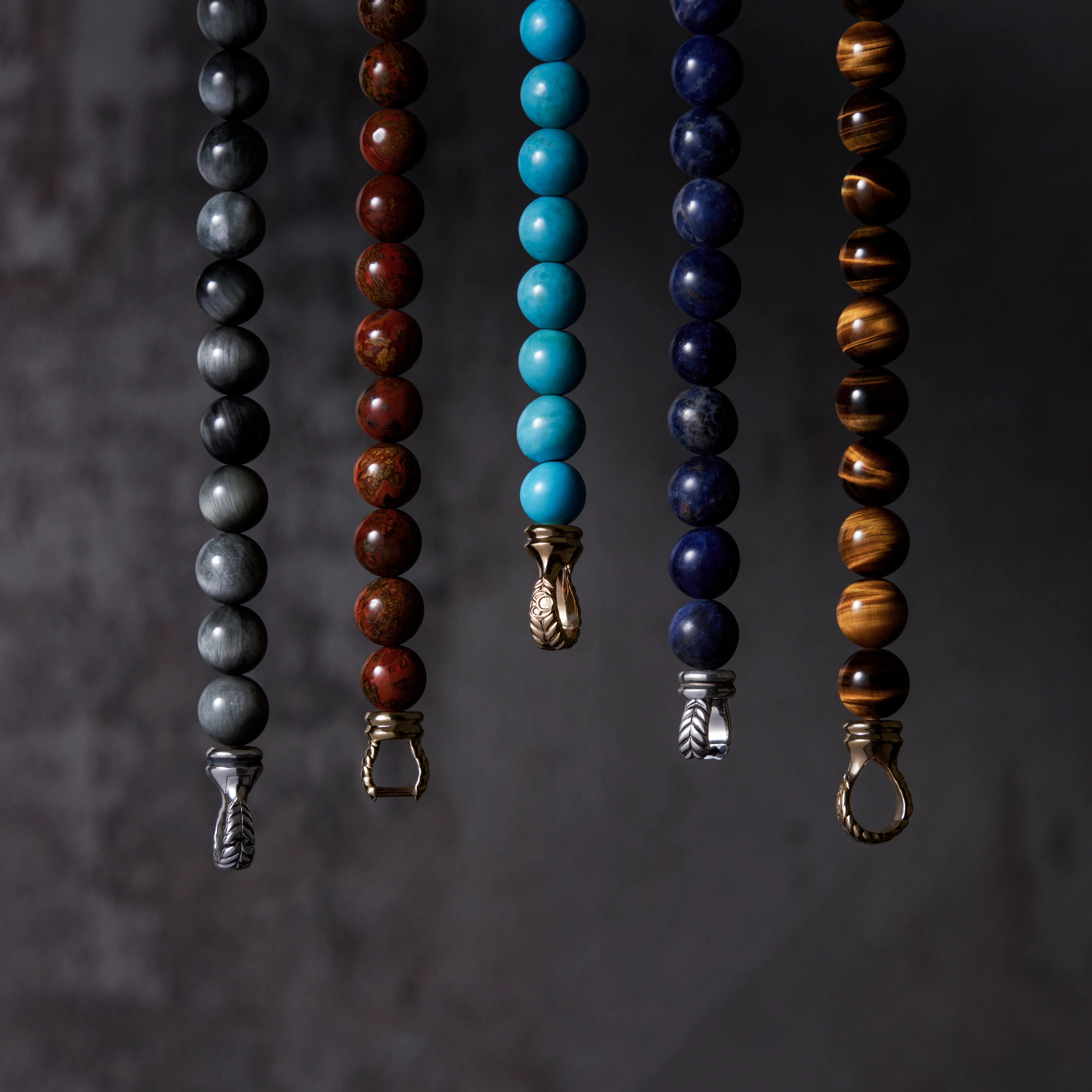 Laurel Silver Tiger Eye Beaded Bracelet - Image 3