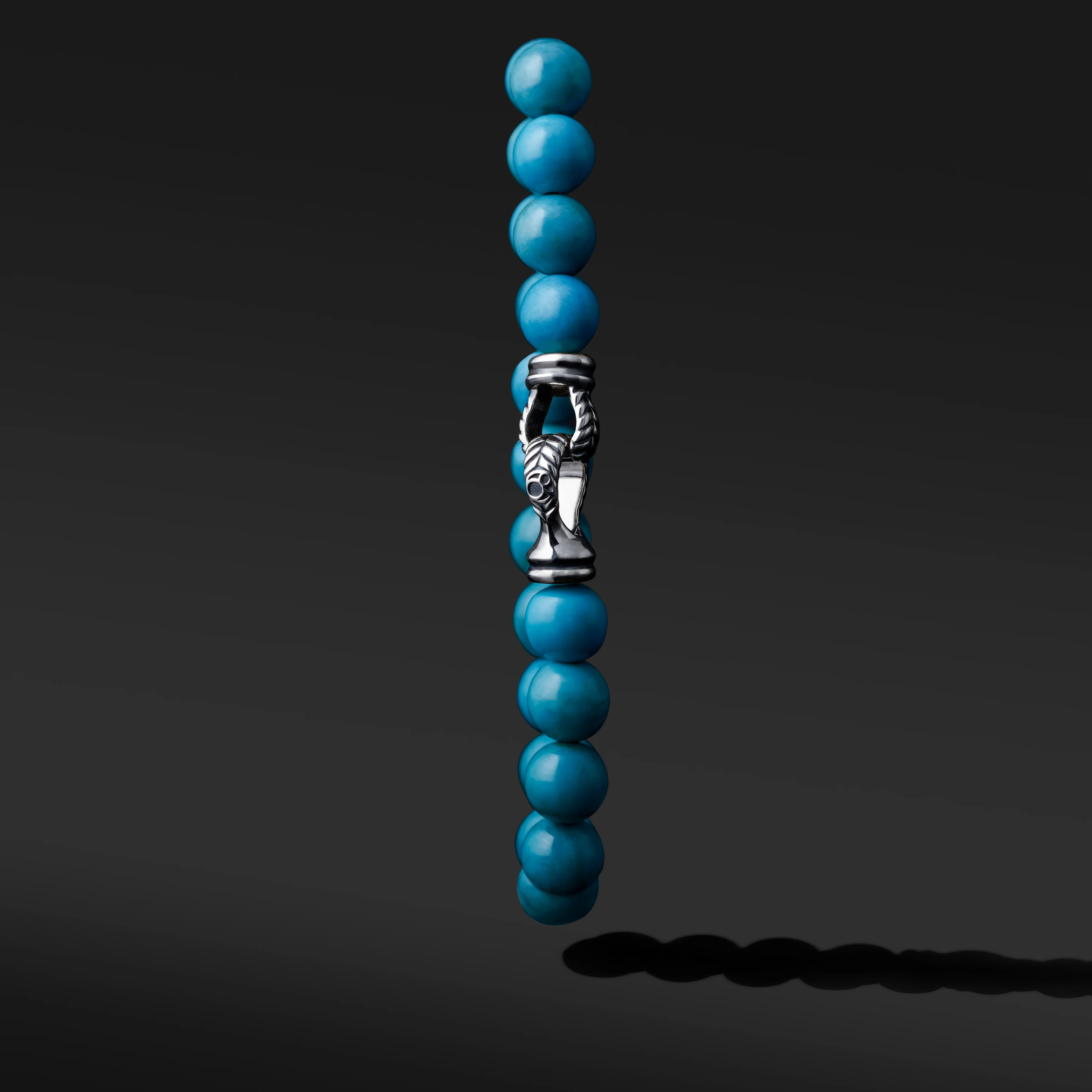 Laurel Silver Turquoise Beaded Bracelet - Image 2