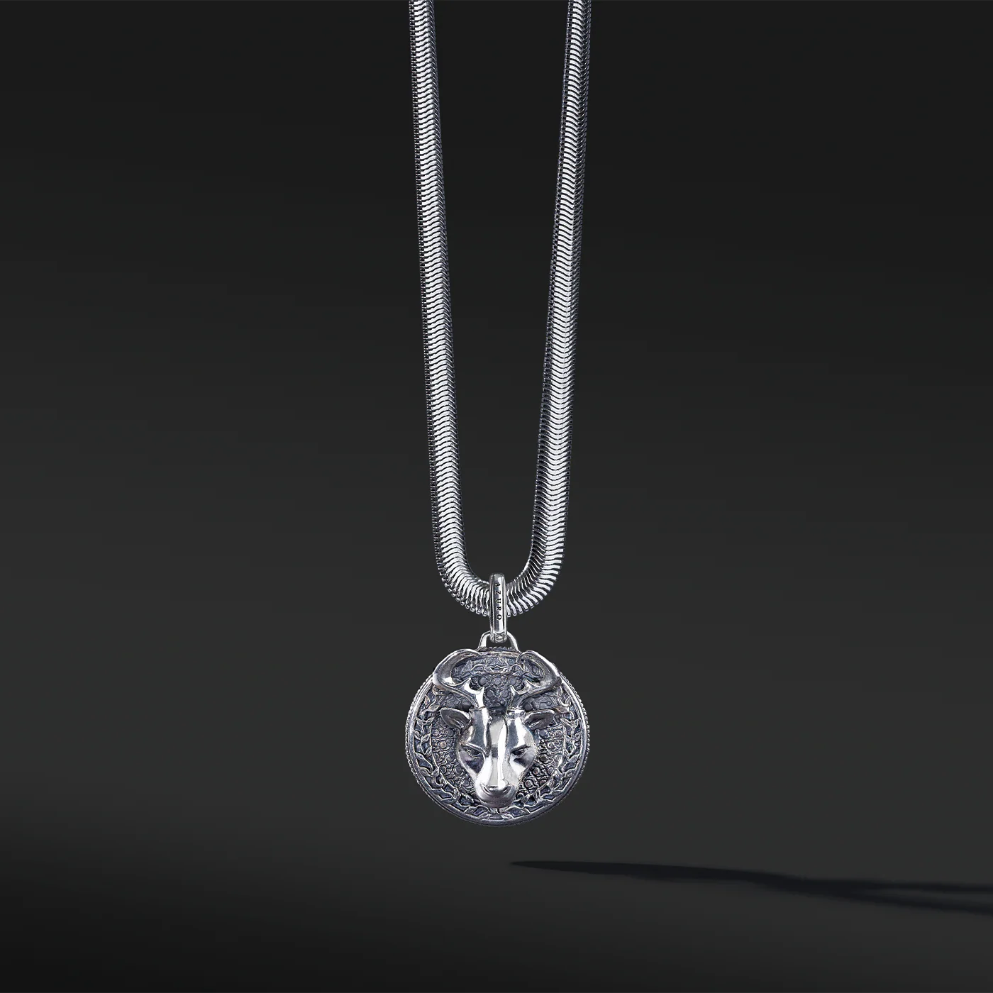 Deer Silver Pendant Necklace | 925 Silver Pendant For Men - Image 4