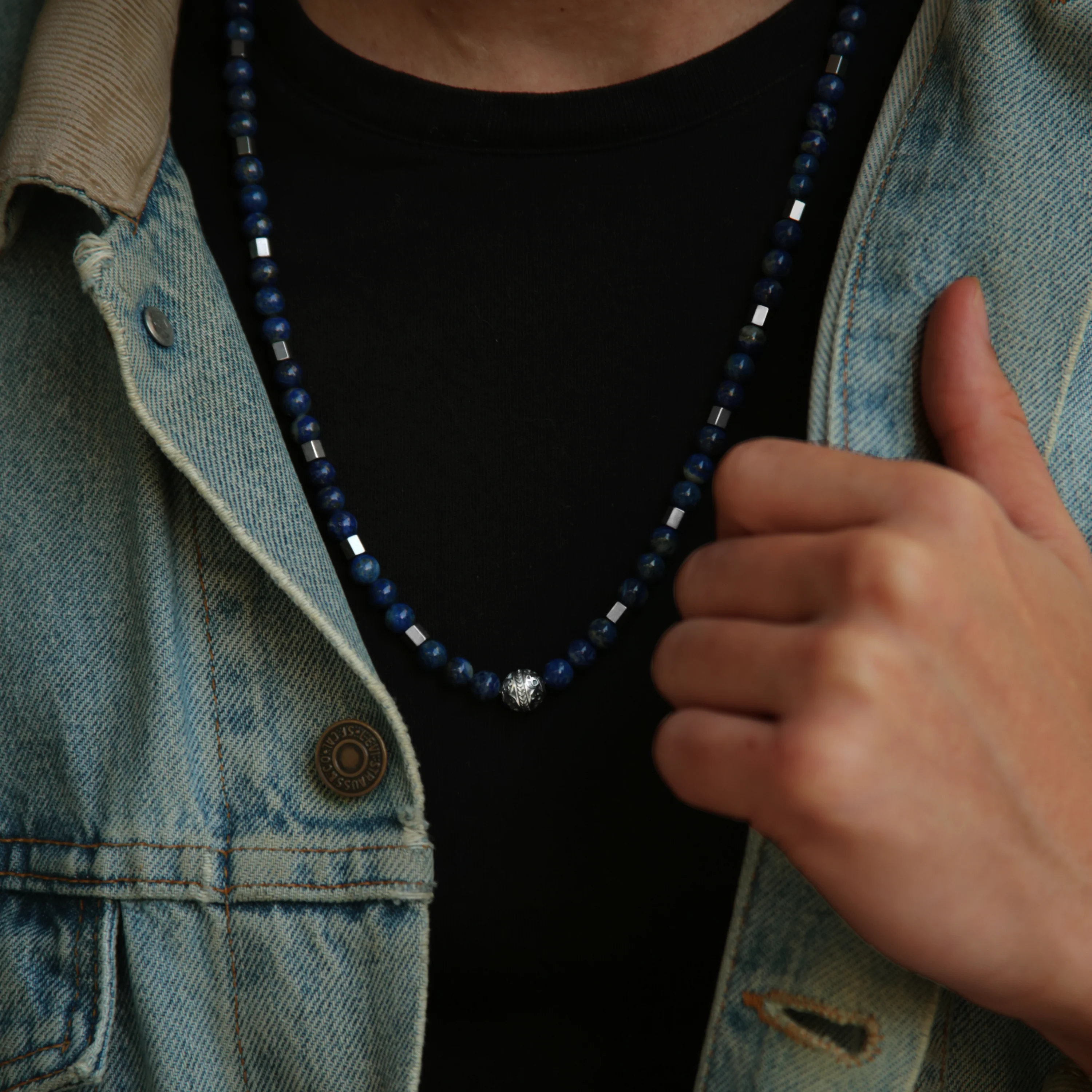 Lapis Lazuli Beaded Necklace - Image 2