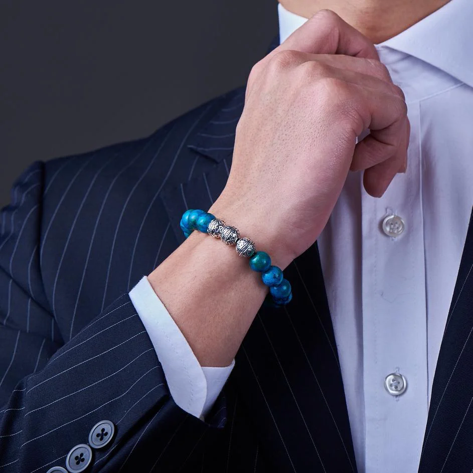 Classic Silver Turquoise Bracelet - Image 4