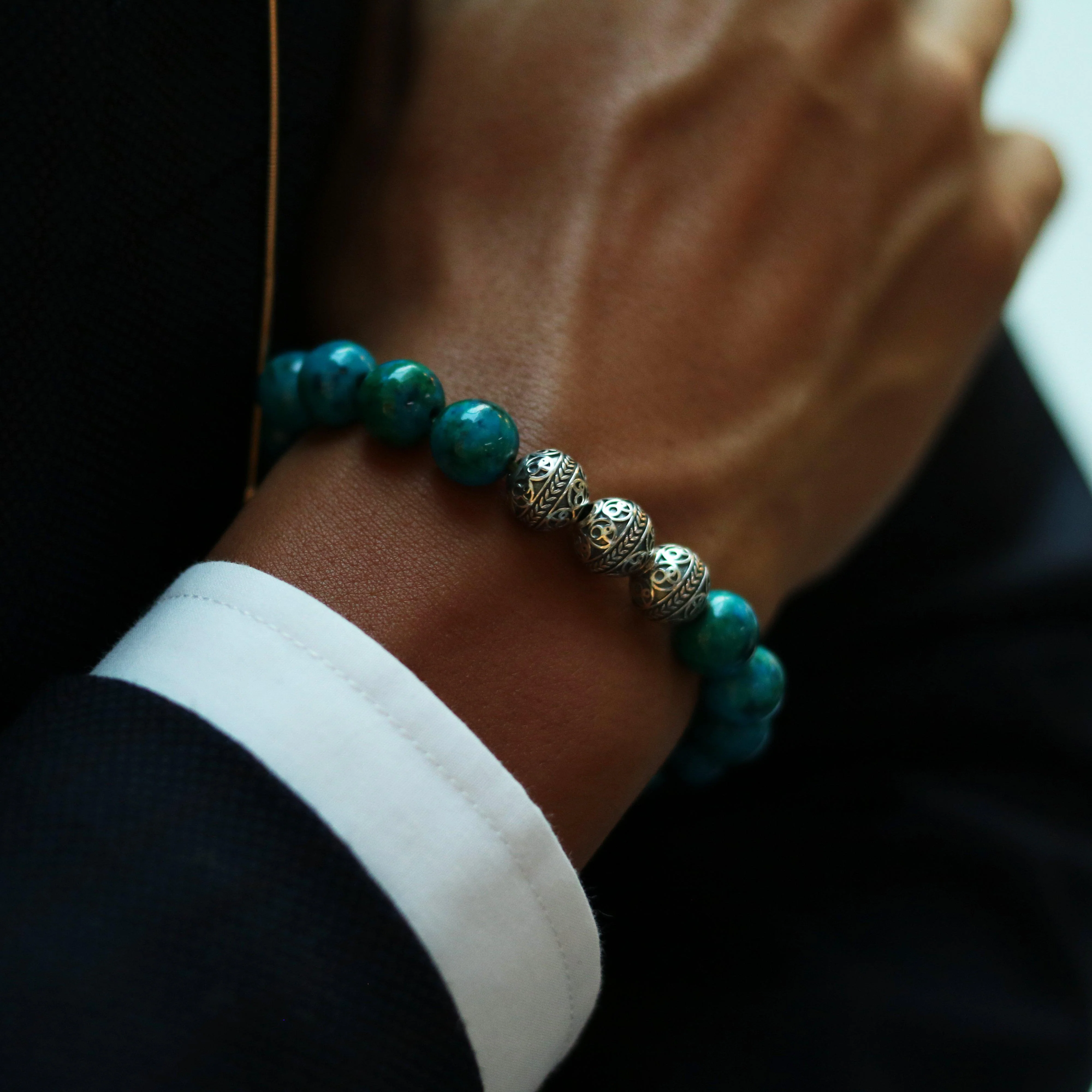 Classic Silver Turquoise Bracelet - Image 7