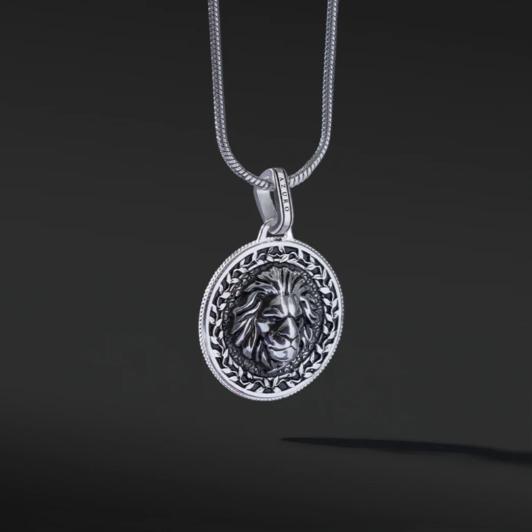 Lion Silver Pendant Necklace