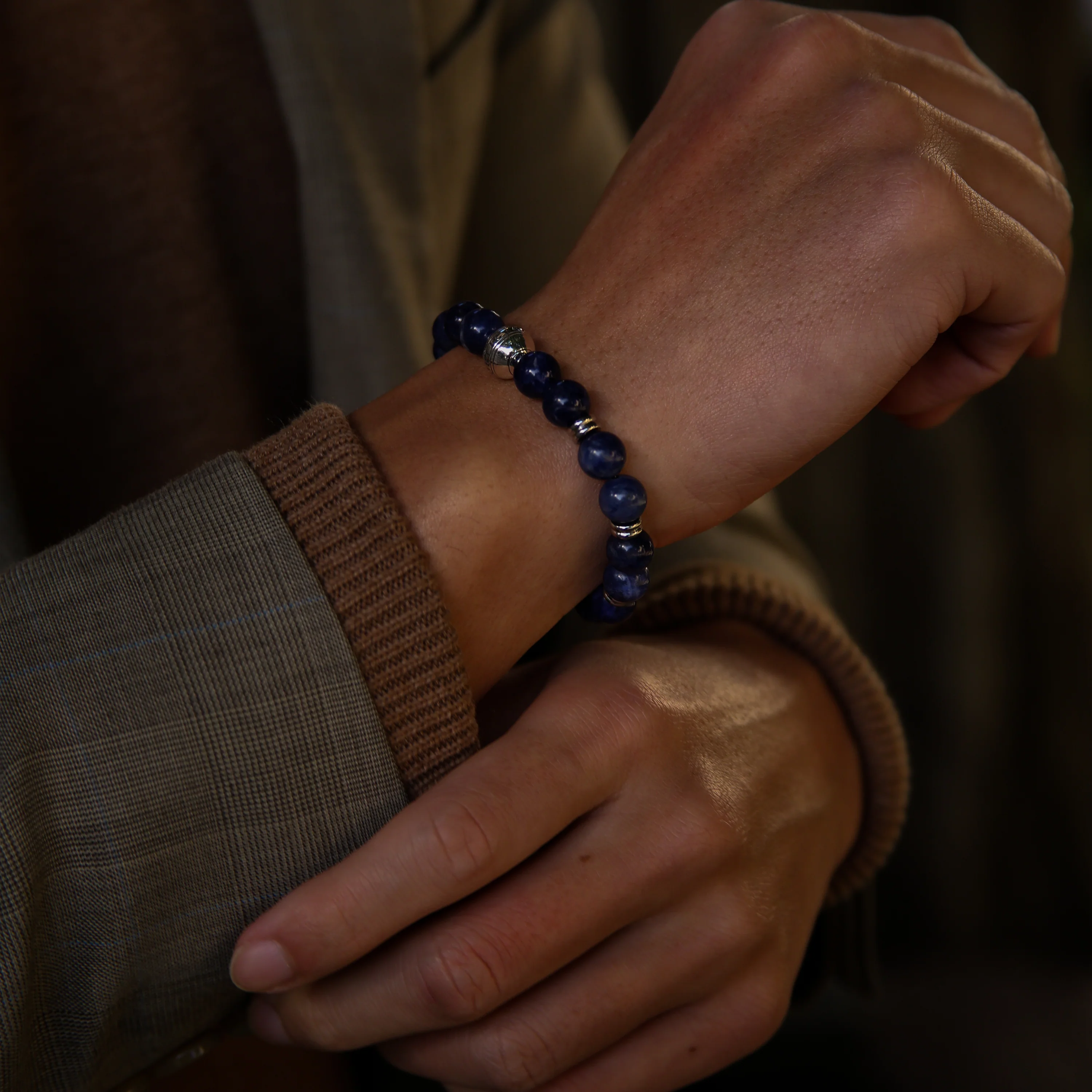 Silver Sodalite Chakra Bracelet - Image 2