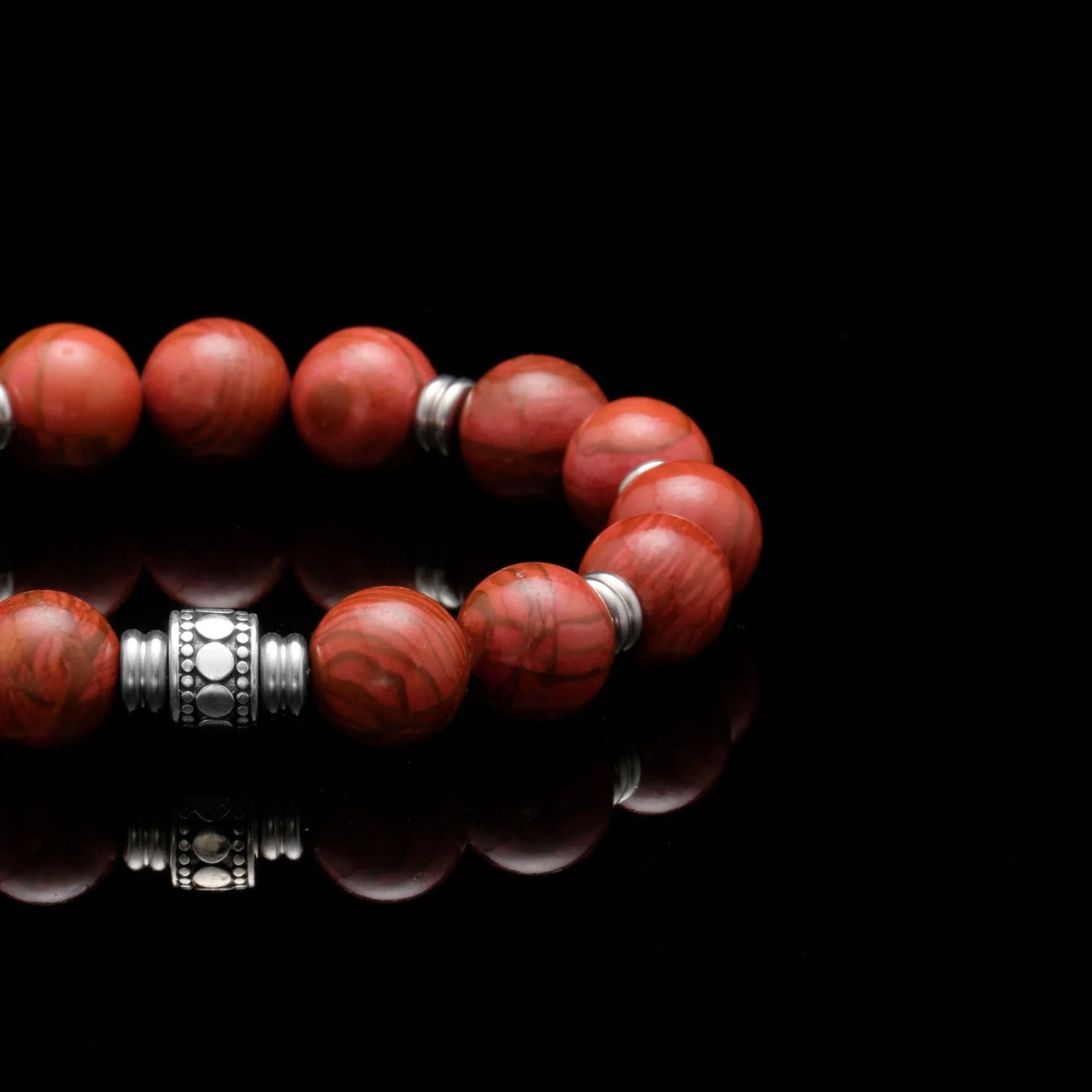 Stainless Steel Spacer Root Chakra Bracelet - Image 2