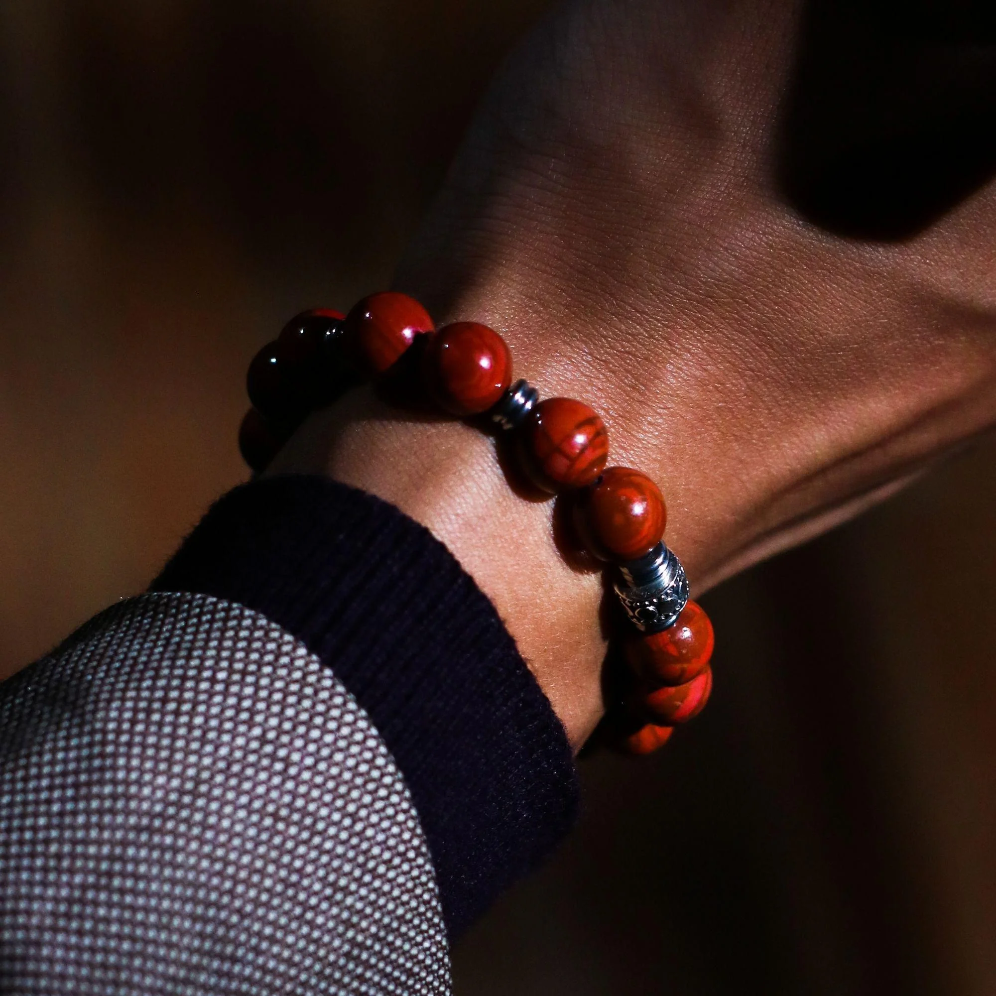 Stainless Steel Spacer Root Chakra Bracelet - Image 3