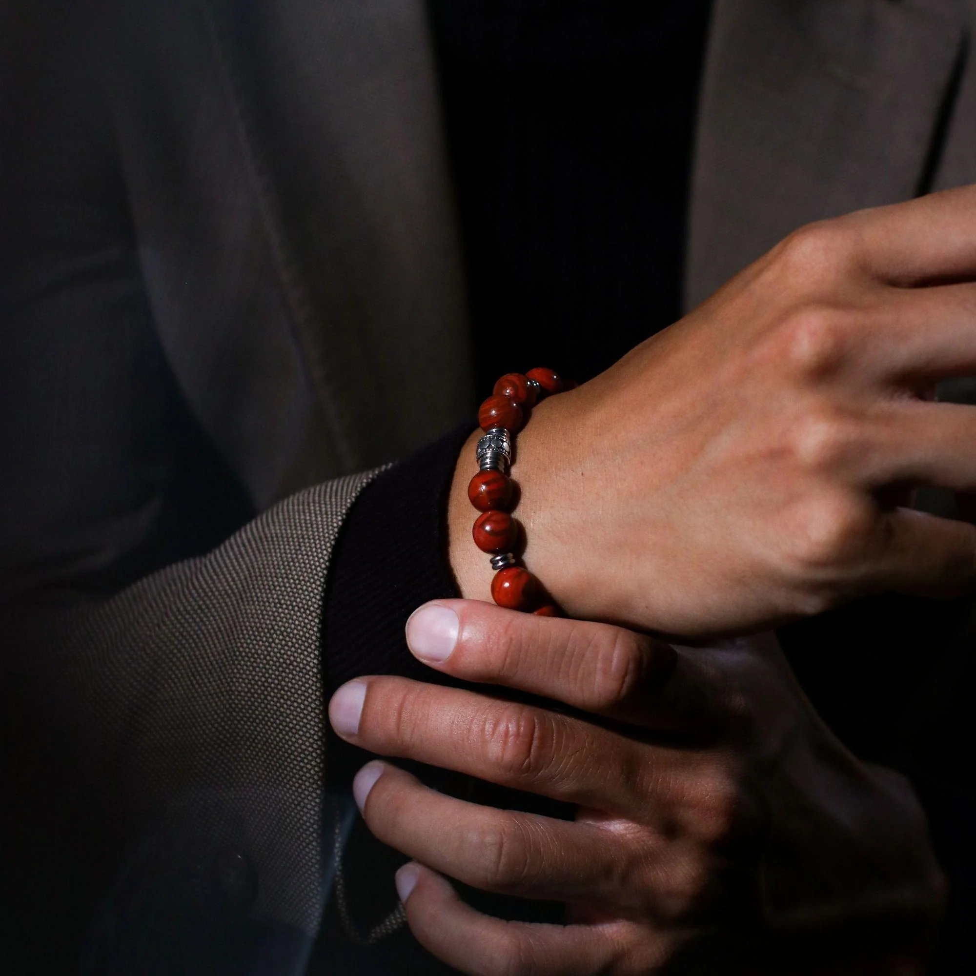 Stainless Steel Spacer Root Chakra Bracelet - Image 4