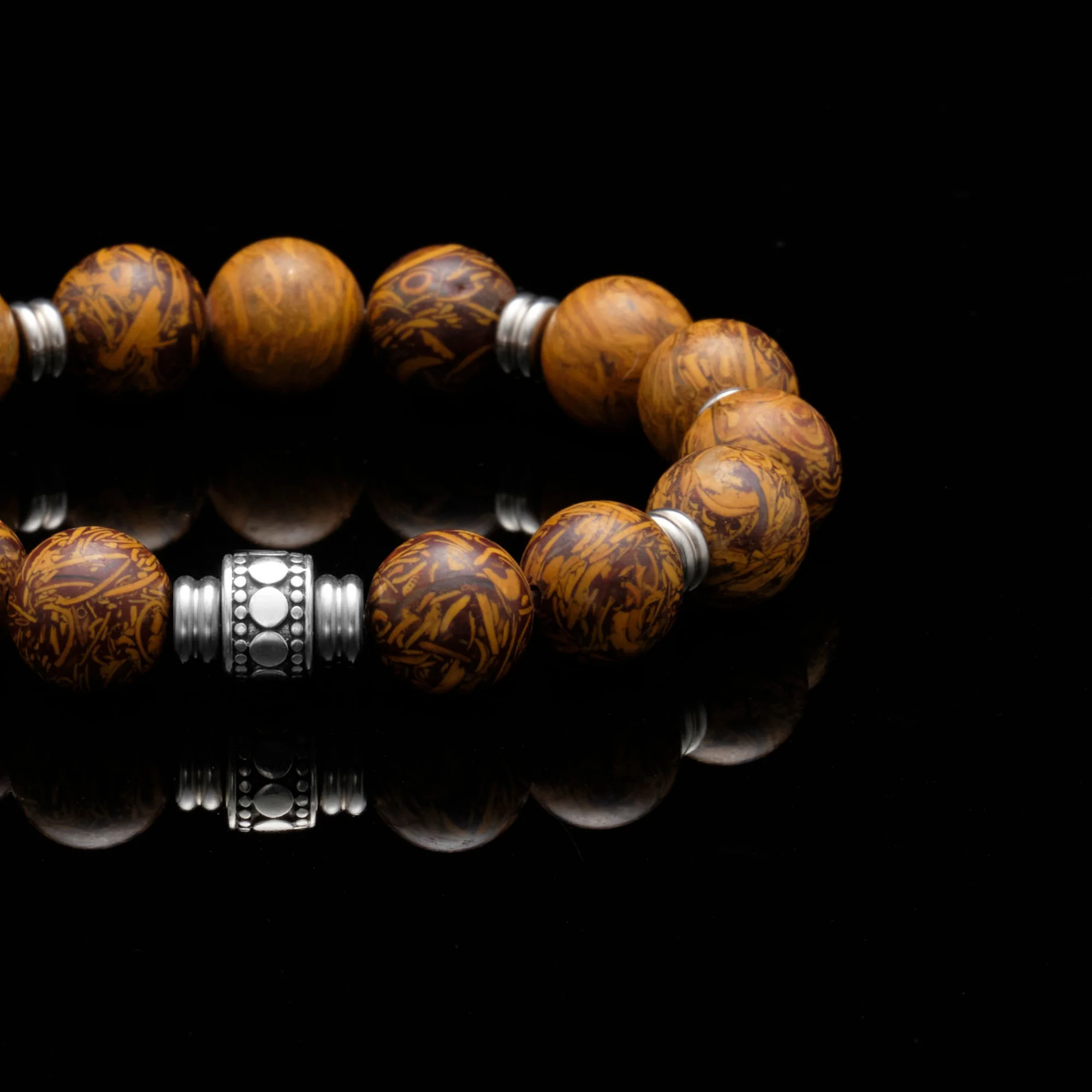 Stainless Steel Spacer Sacral Chakra Bracelet - Image 2