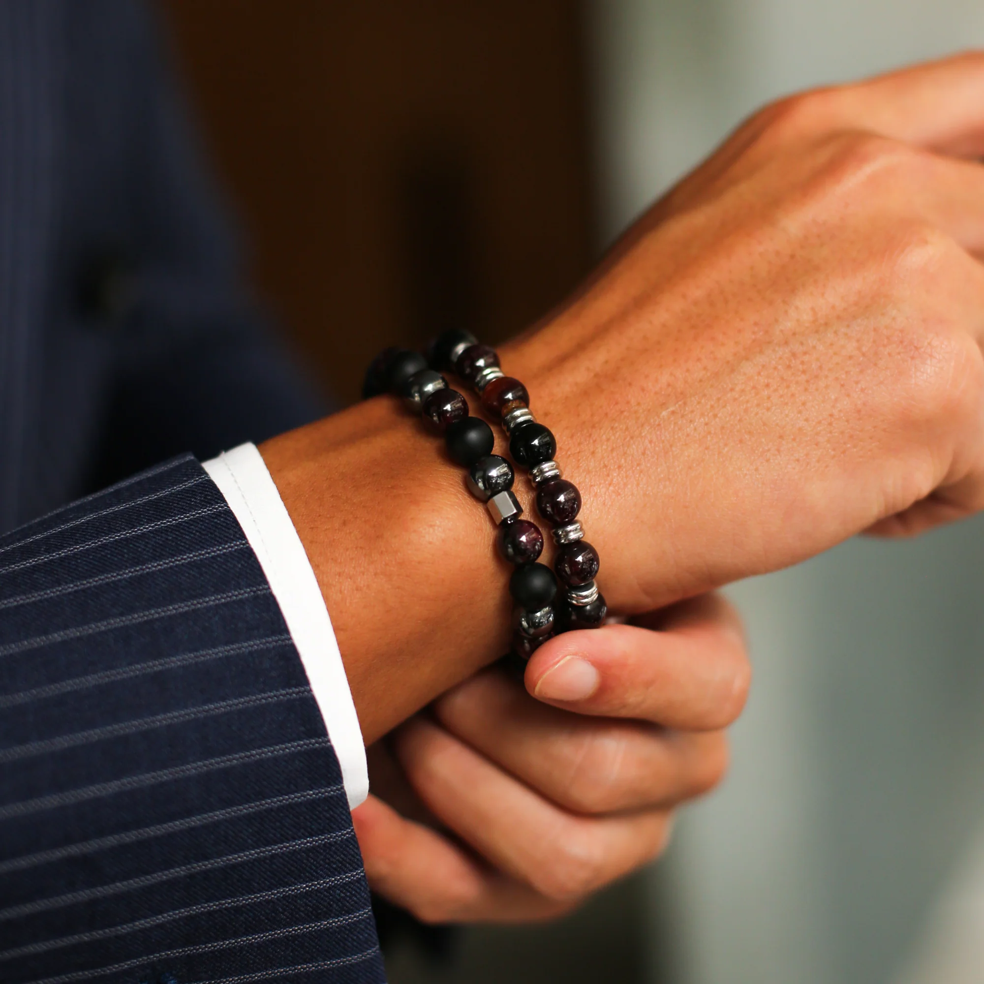 Cranberry Sauce | Stack Bracelets For Men - Image 4