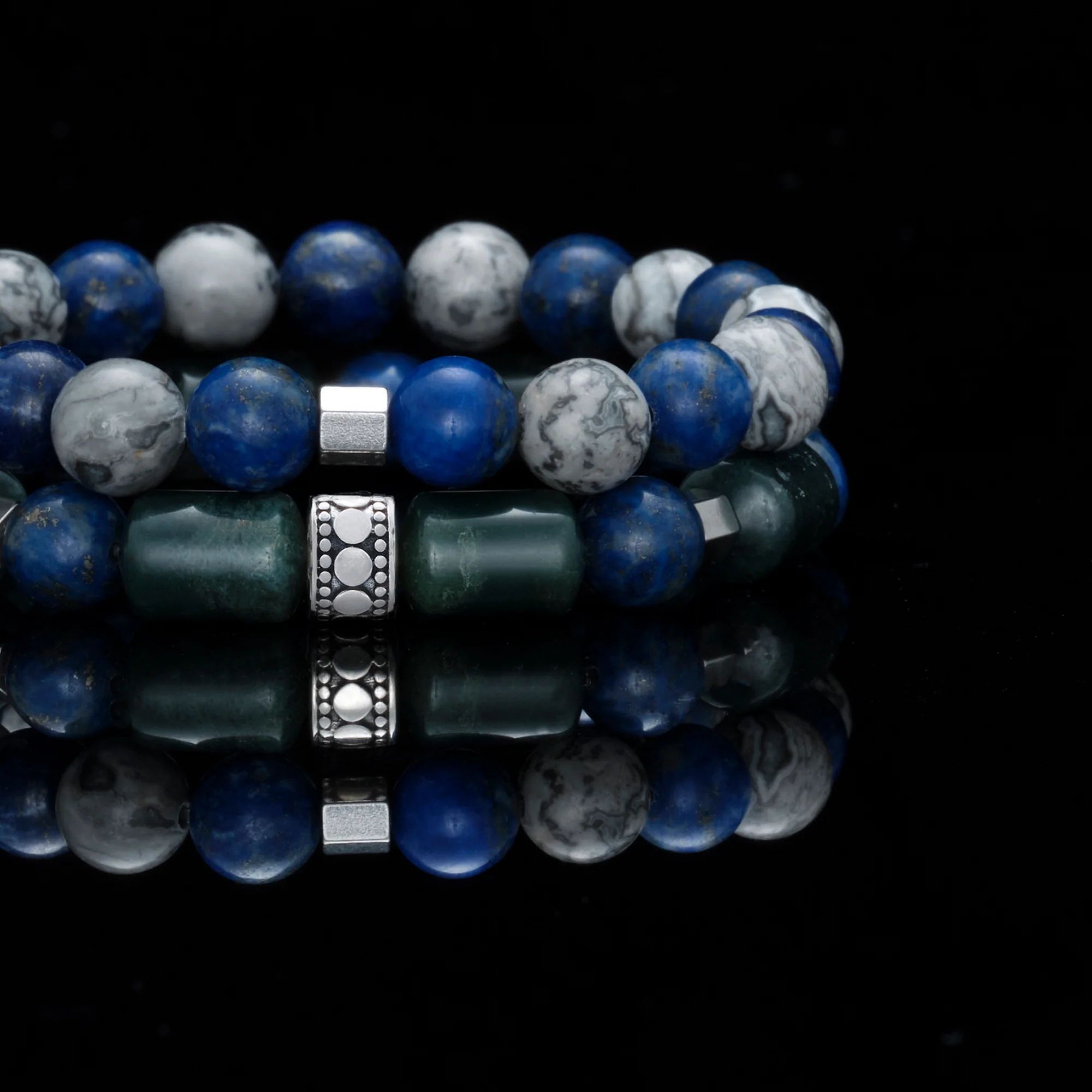 Green Bean Casserole | Men Stack Beaded Bracelets | Men Beaded Bracelet - Image 6