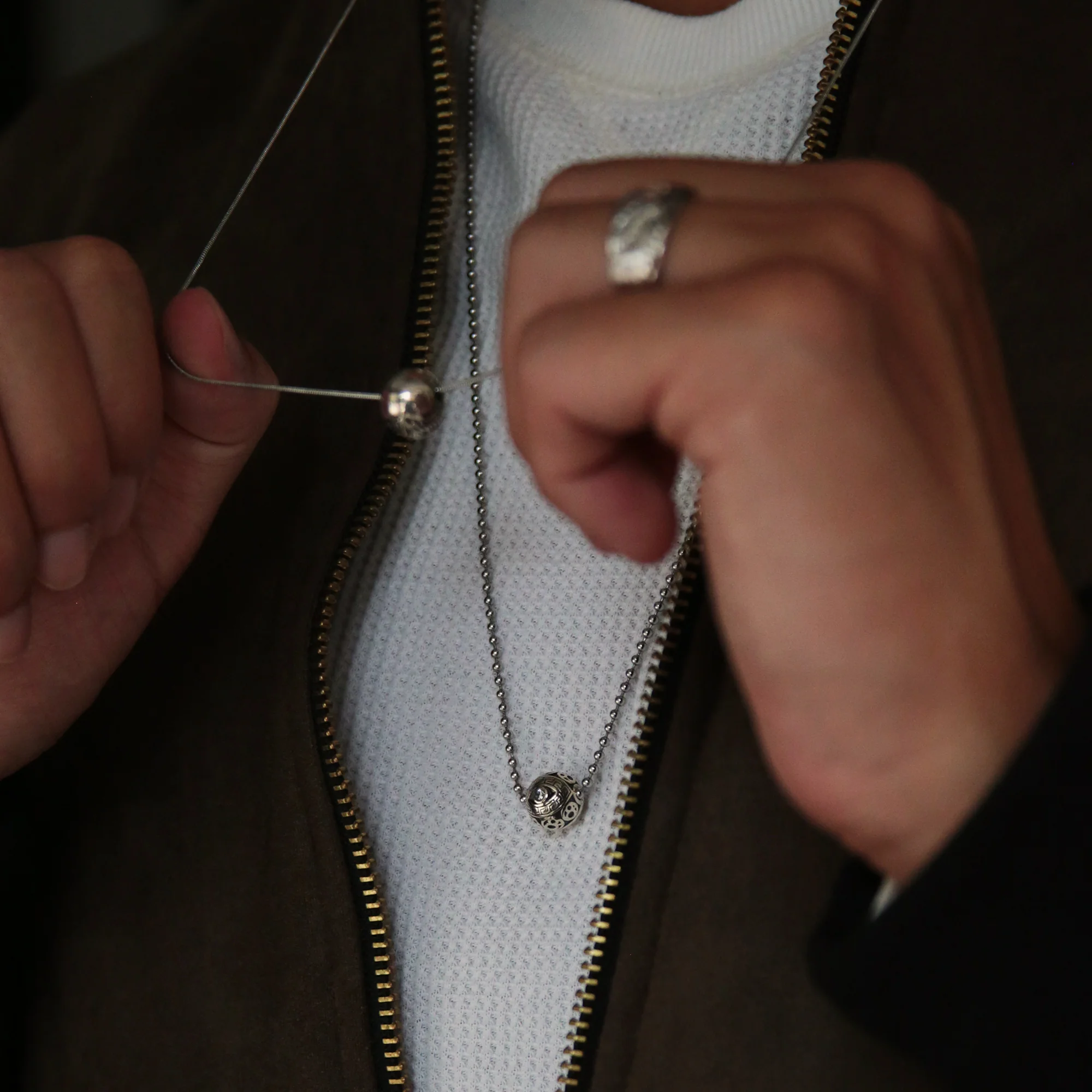 White Evil Eye Necklace - Image 3
