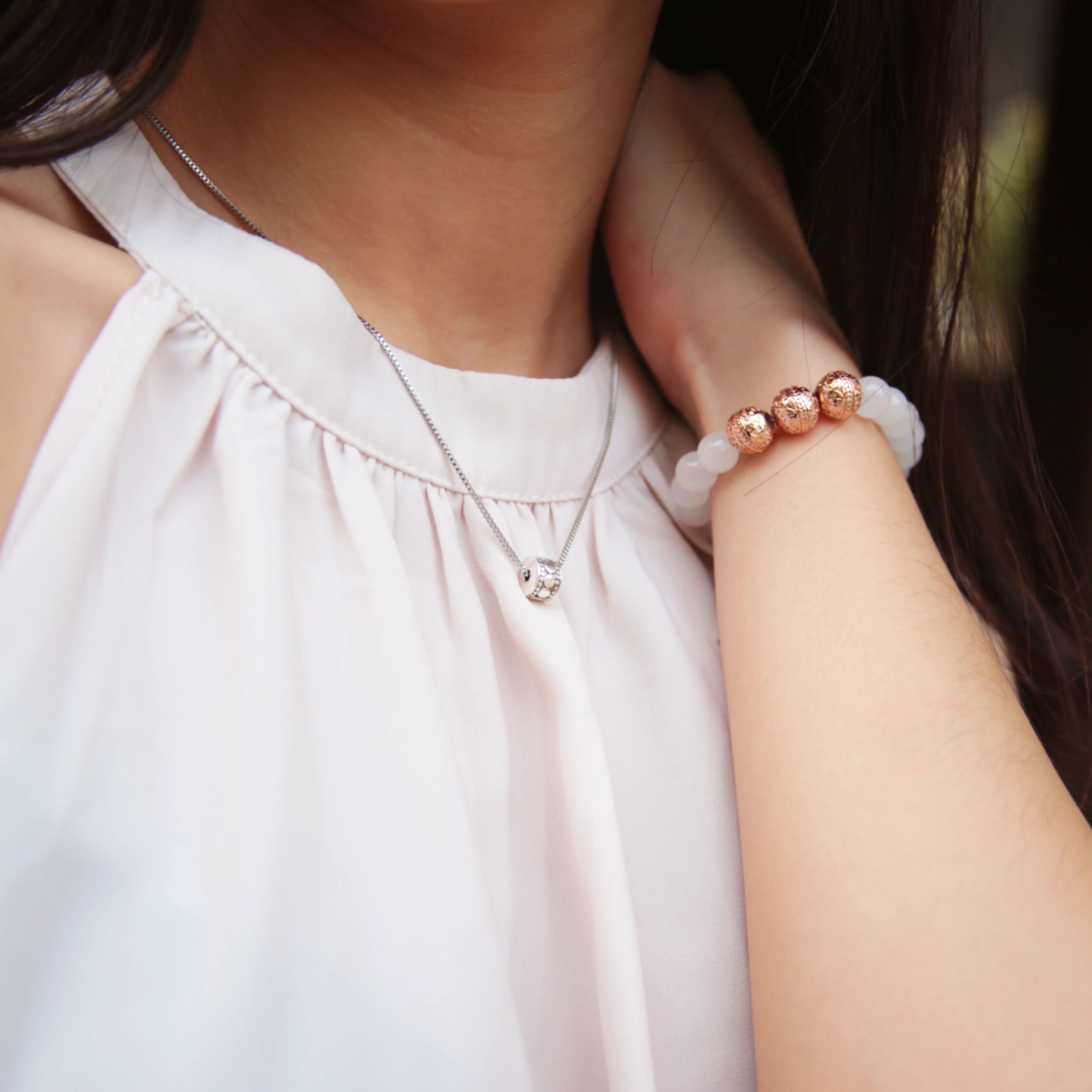 Rose Gold Classic White Jade - Image 5